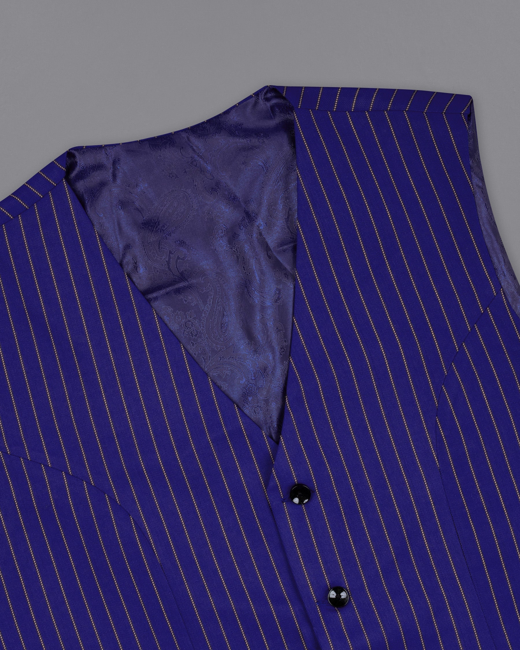 Violet Striped Wool Rich Waistcoat V1502-36, V1502-38, V1502-40, V1502-42, V1502-44, V1502-46, V1502-48, V1502-50, V1502-52, V1502-54, V1502-56, V1502-58, V1502-60