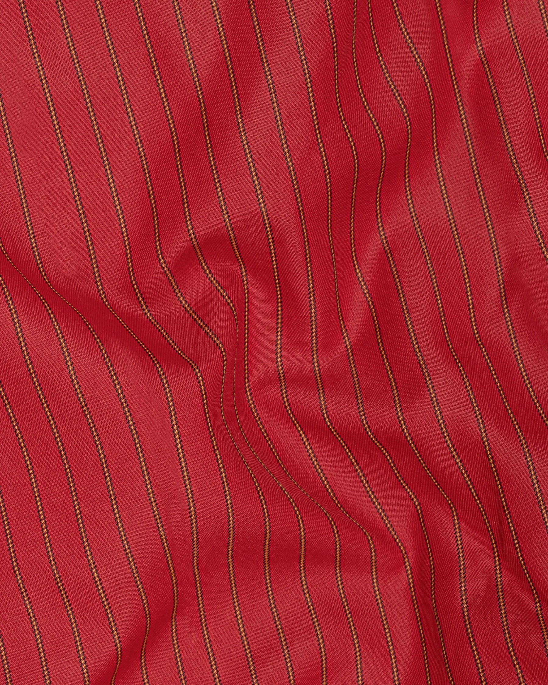 Medium Carmine Red Striped Wool Rich Waistcoat V1505-36, V1505-38, V1505-40, V1505-42, V1505-44, V1505-46, V1505-48, V1505-50, V1505-52, V1505-54, V1505-56, V1505-58, V1505-60