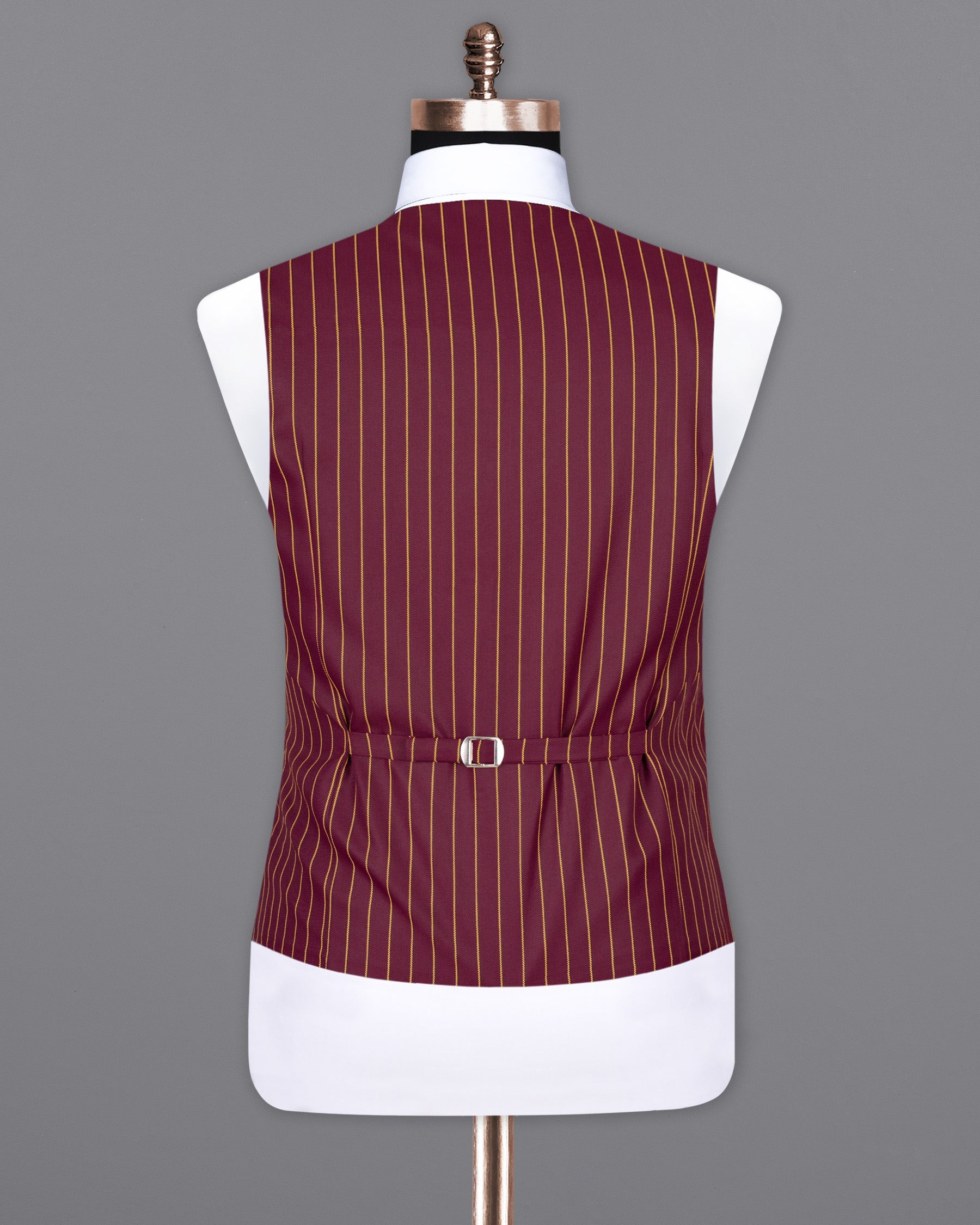 Paprika Maroon Striped Wool Rich Waistcoat V1517-36, V1517-38, V1517-40, V1517-42, V1517-44, V1517-46, V1517-48, V1517-50, V1517-52, V1517-54, V1517-56, V1517-58, V1517-60