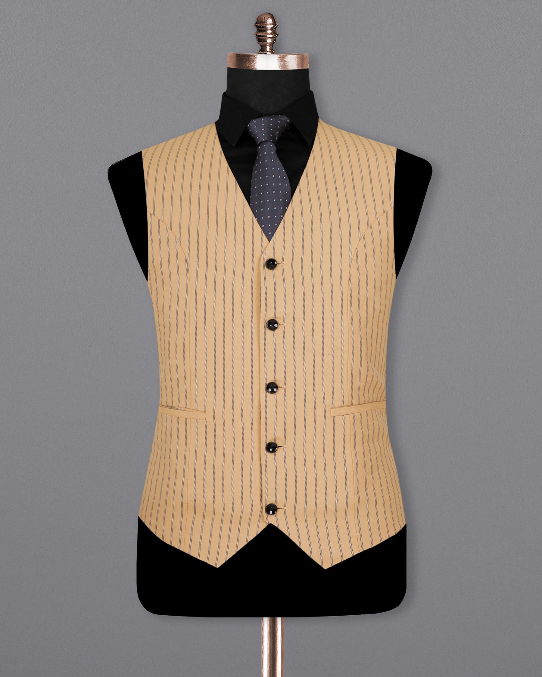 Harvest Gold Cream Striped Woolrich Waistcoat V1518-36, V1518-38, V1518-40, V1518-42, V1518-44, V1518-46, V1518-48, V1518-50, V1518-52, V1518-54, V1518-56, V1518-58, V1518-60