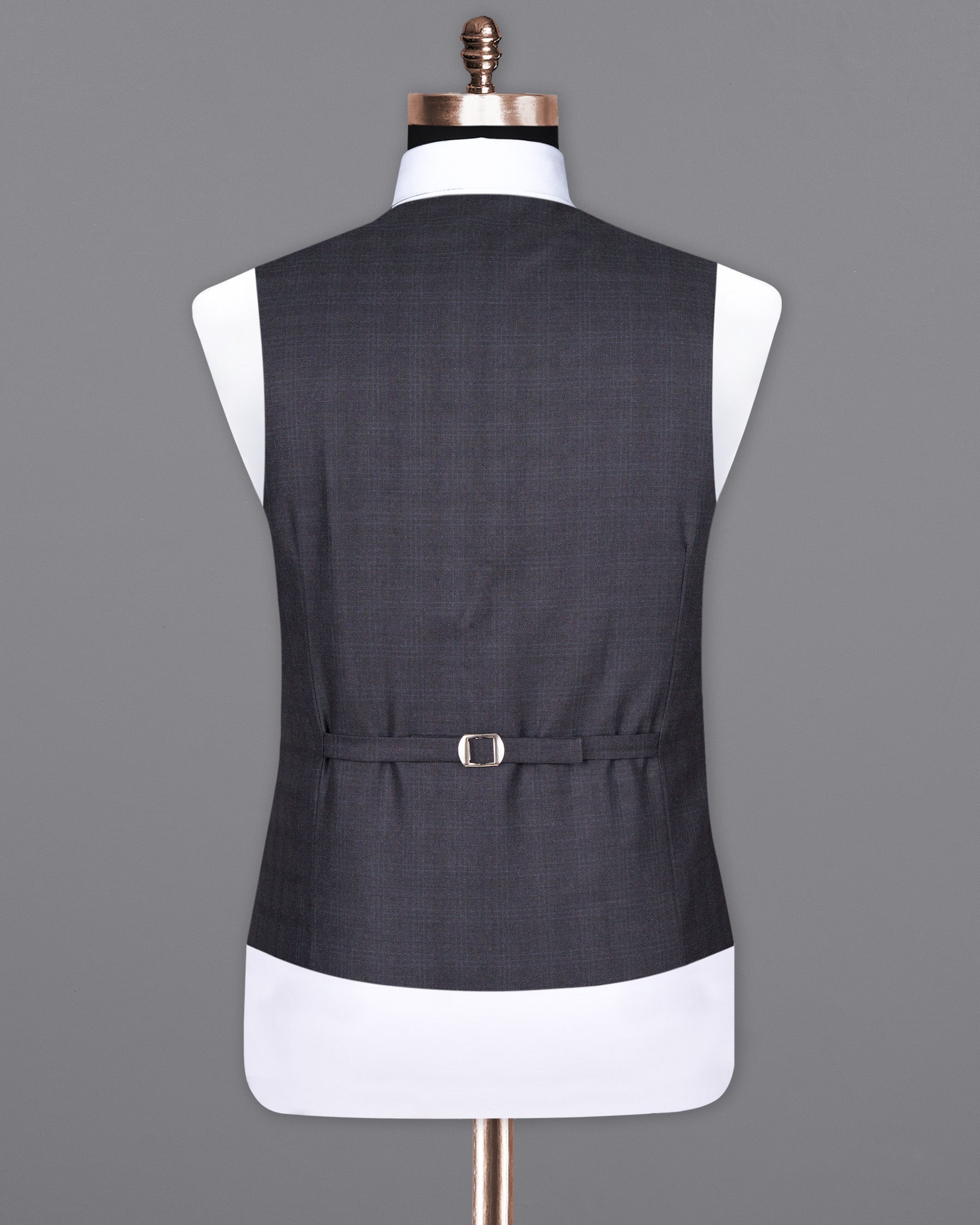 Gravel Grey Subtle Plaid Wool Rich Waistcoat V1567-36, V1567-38, V1567-40, V1567-42, V1567-44, V1567-46, V1567-48, V1567-50, V1567-52, V1567-54, V1567-56, V1567-58, V1567-60