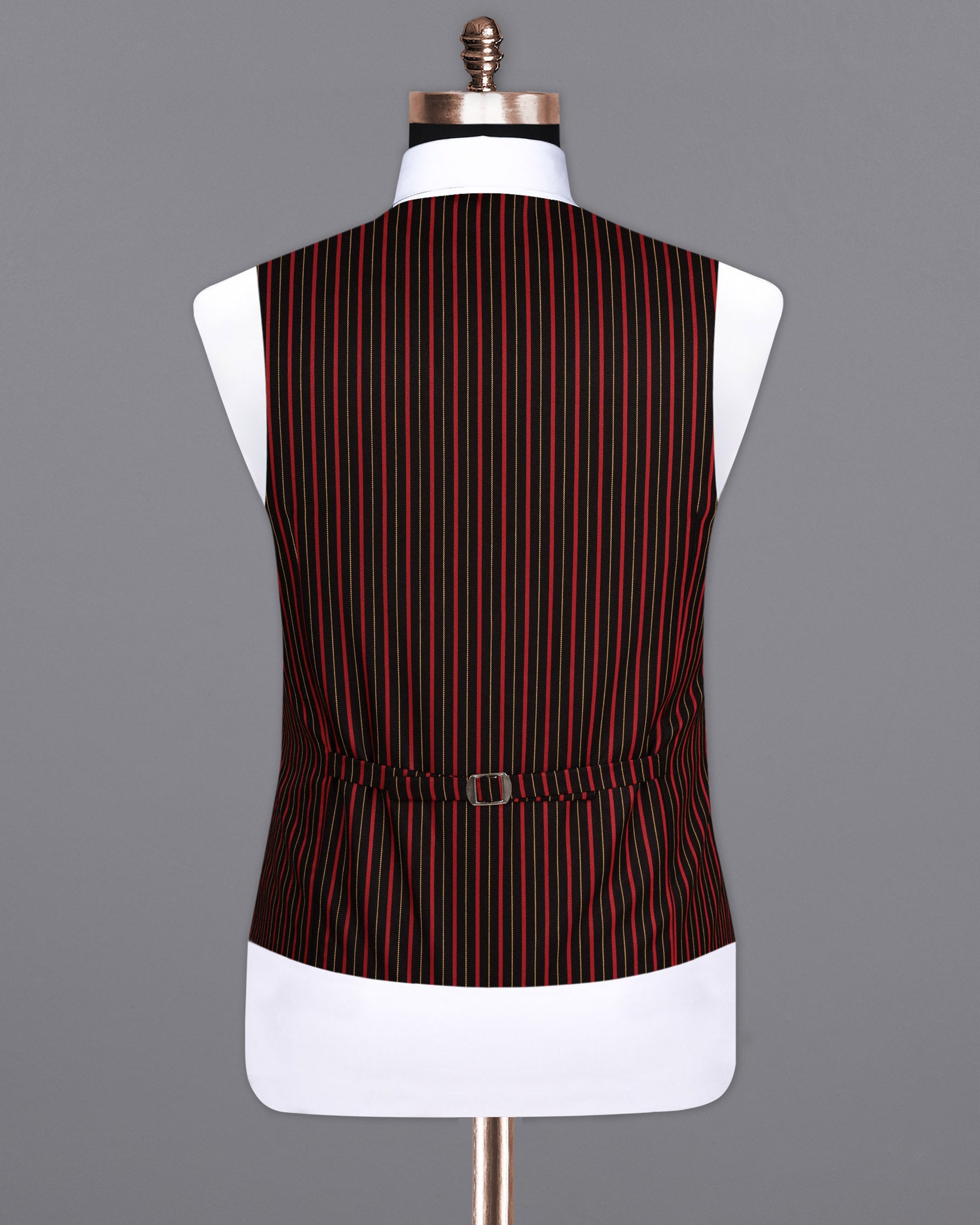 Jade Black Striped Wool Rich Waistcoat V1584-36, V1584-38, V1584-40, V1584-42, V1584-44, V1584-46, V1584-48, V1584-50, V1584-52, V1584-54, V1584-56, V1584-58, V1584-60