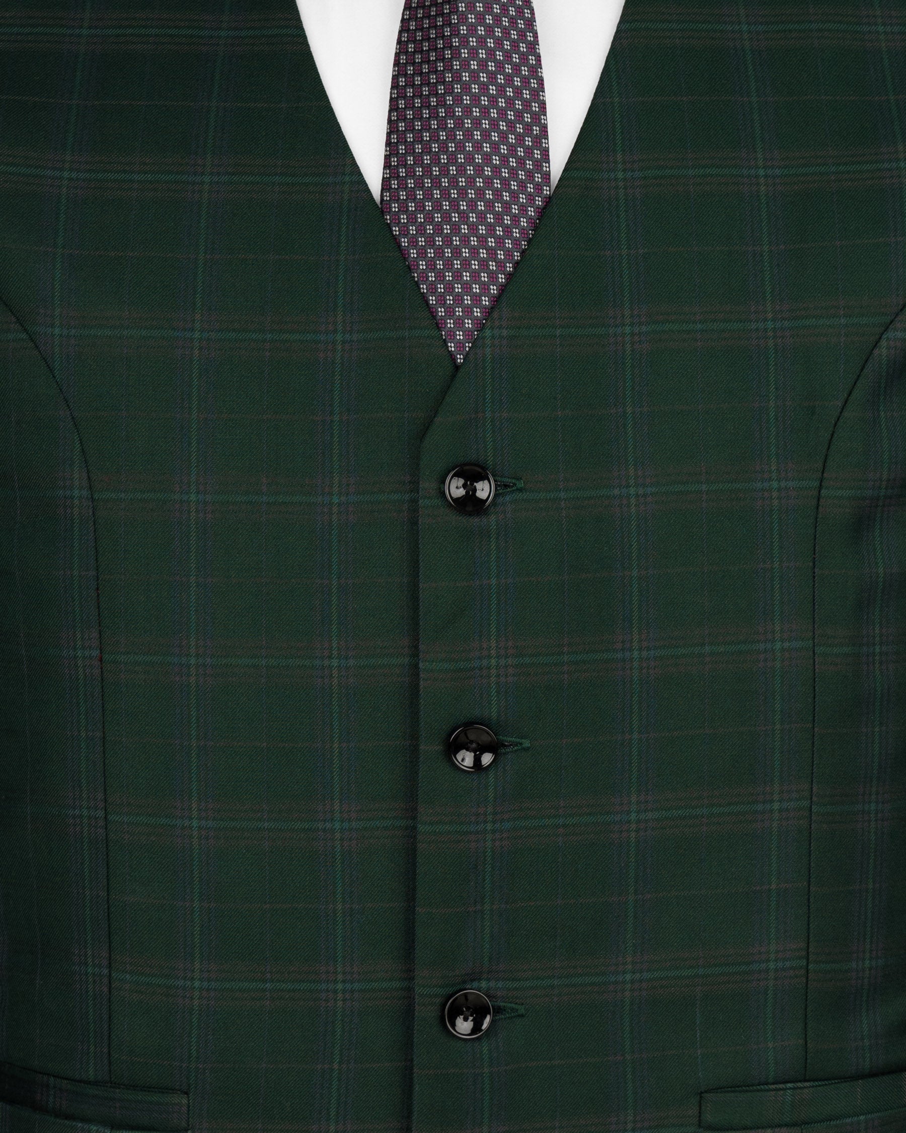 Celtic Green Super fine Plaid Woolrich Waistcoat V1629-36, V1629-38, V1629-40, V1629-42, V1629-44, V1629-46, V1629-48, V1629-50, V1629-52, V1629-54, V1629-56, V1629-58, V1629-60