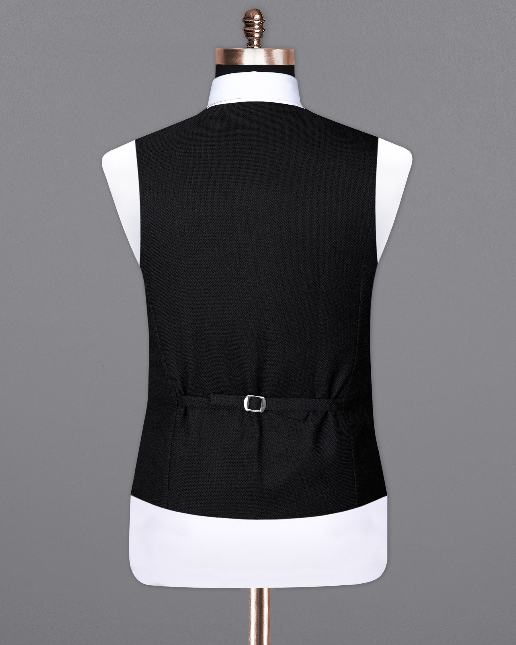 Jet Black Micro Textured Sports Waistcoat V1669-36, V1669-38, V1669-40, V1669-42, V1669-44, V1669-46, V1669-48, V1669-50, V1669-52, V1669-54, V1669-56, V1669-58, V1669-60