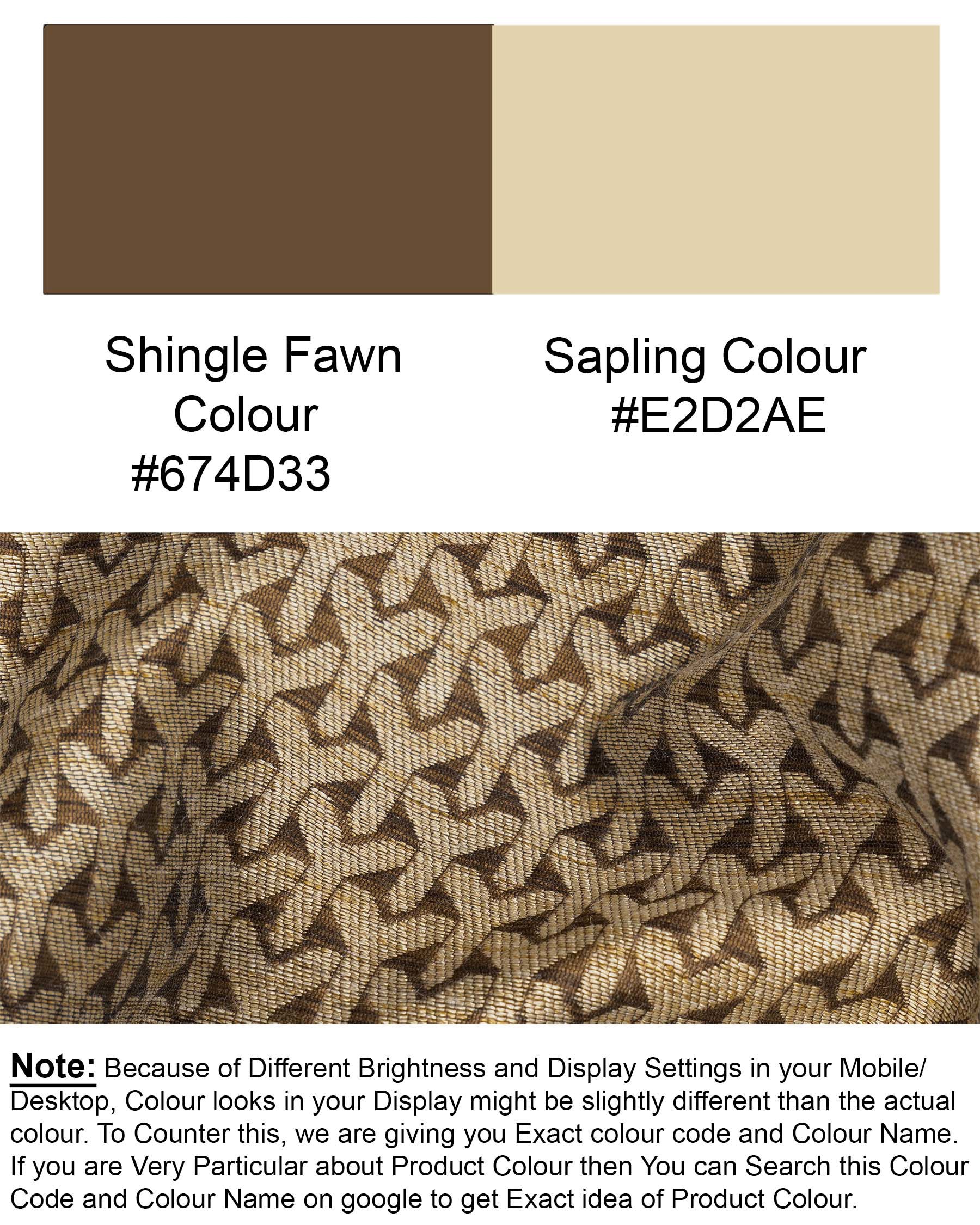 Shingle Fawn Brown and Sapling Beige Textured Waistcoat V1675-36, V1675-38, V1675-40, V1675-42, V1675-44, V1675-46, V1675-48, V1675-50, V1675-52, V1675-54, V1675-56, V1675-58, V1675-60