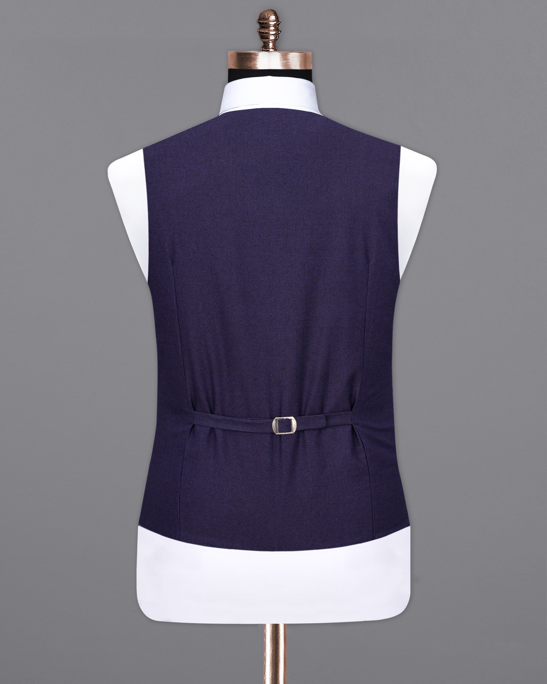 Gunmetal Blue Premium Cotton Waistcoat