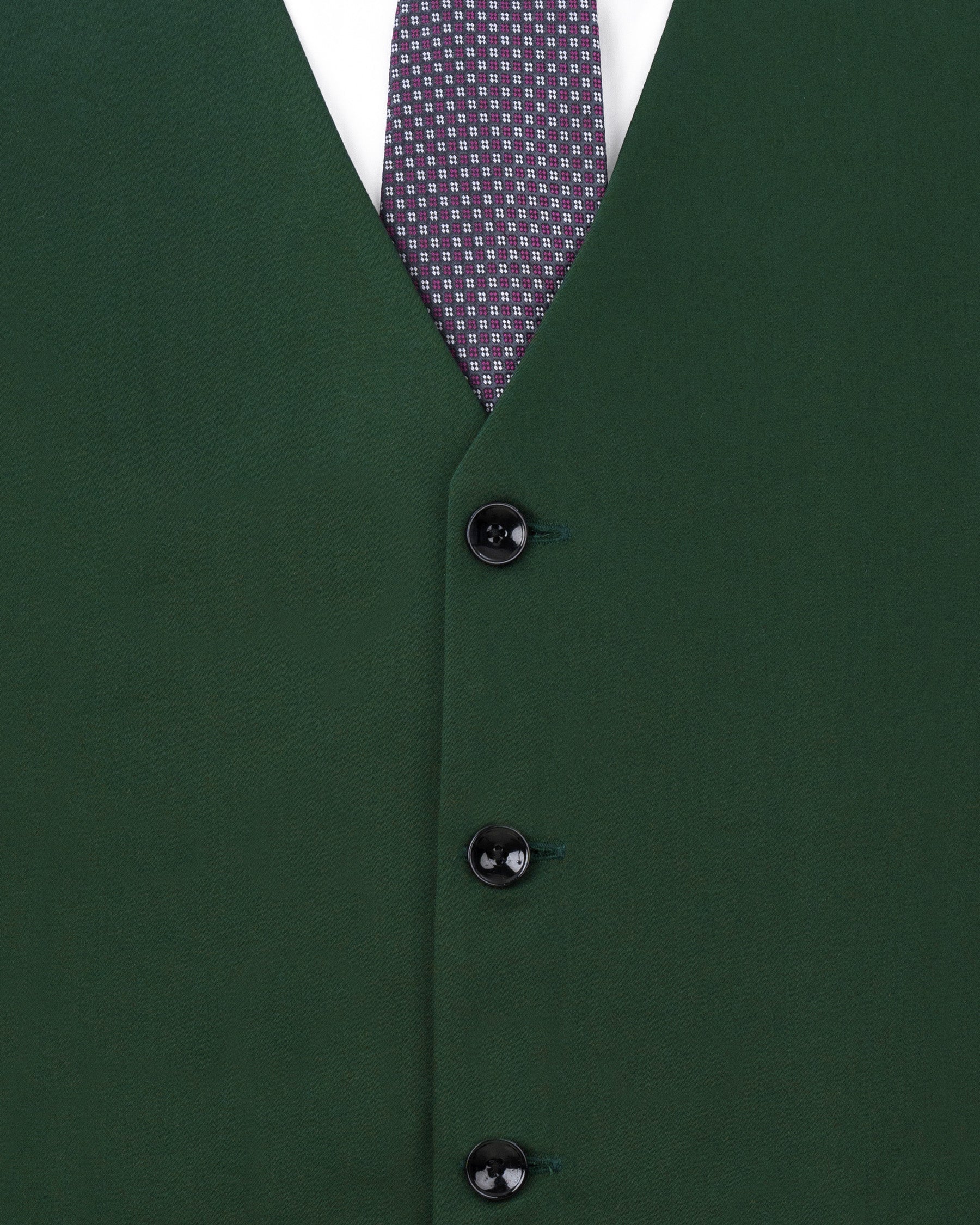 Everglade Green Textured Waistcoat