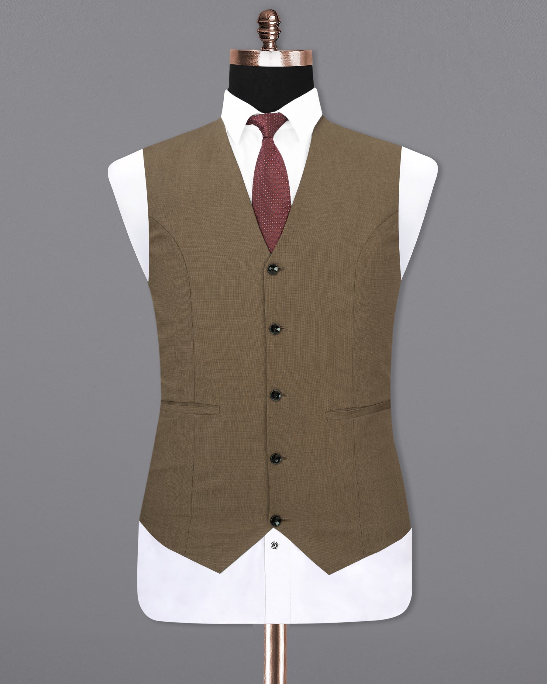 Hemlock Brown Premium Cotton Waistcoat