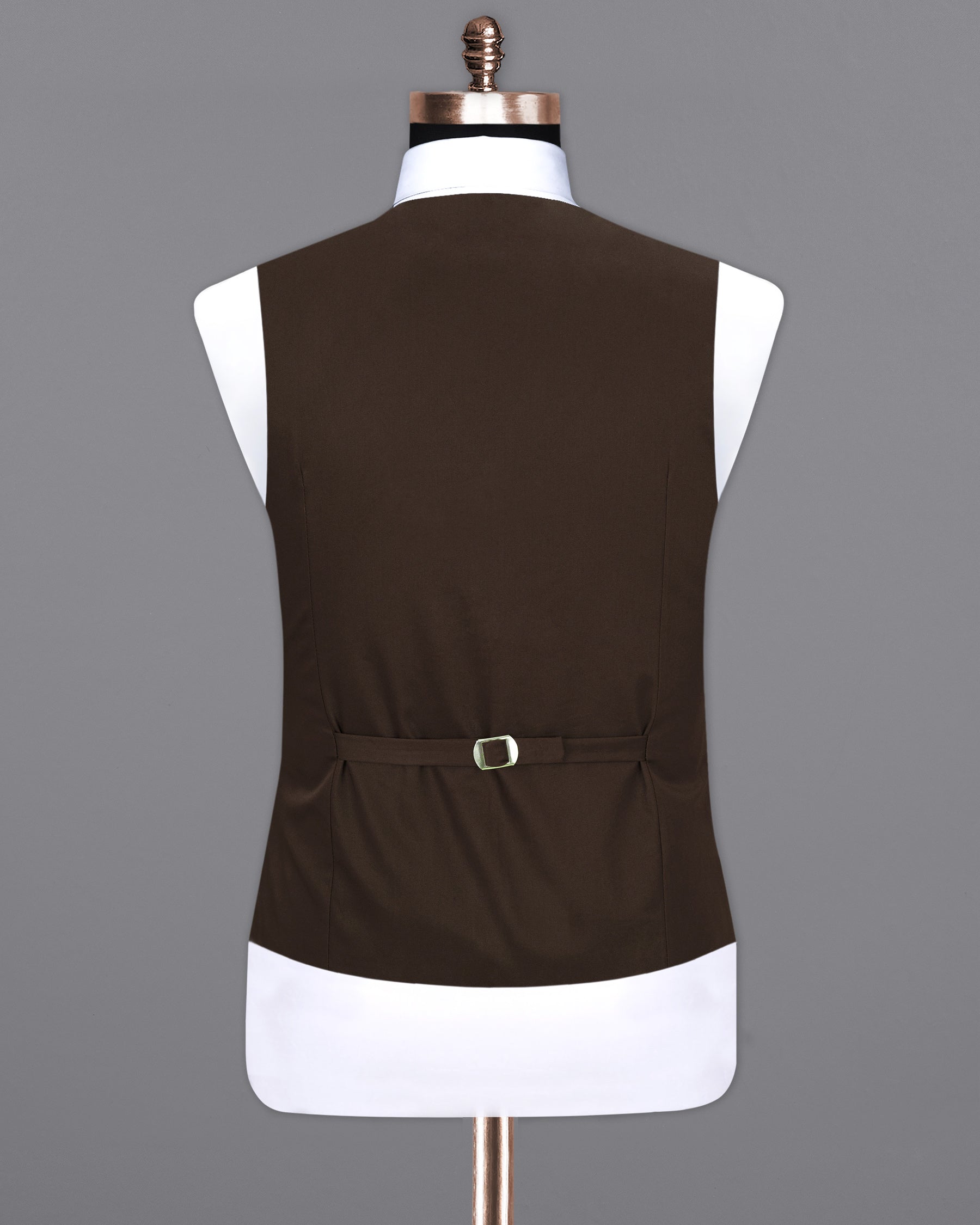 Oil Brown Belt Closure Waistcoat V1748-36, V1748-38, V1748-40, V1748-42, V1748-44, V1748-46, V1748-48, V1748-50, V1748-52, V1748-54, V1748-56, V1748-58, V1748-60