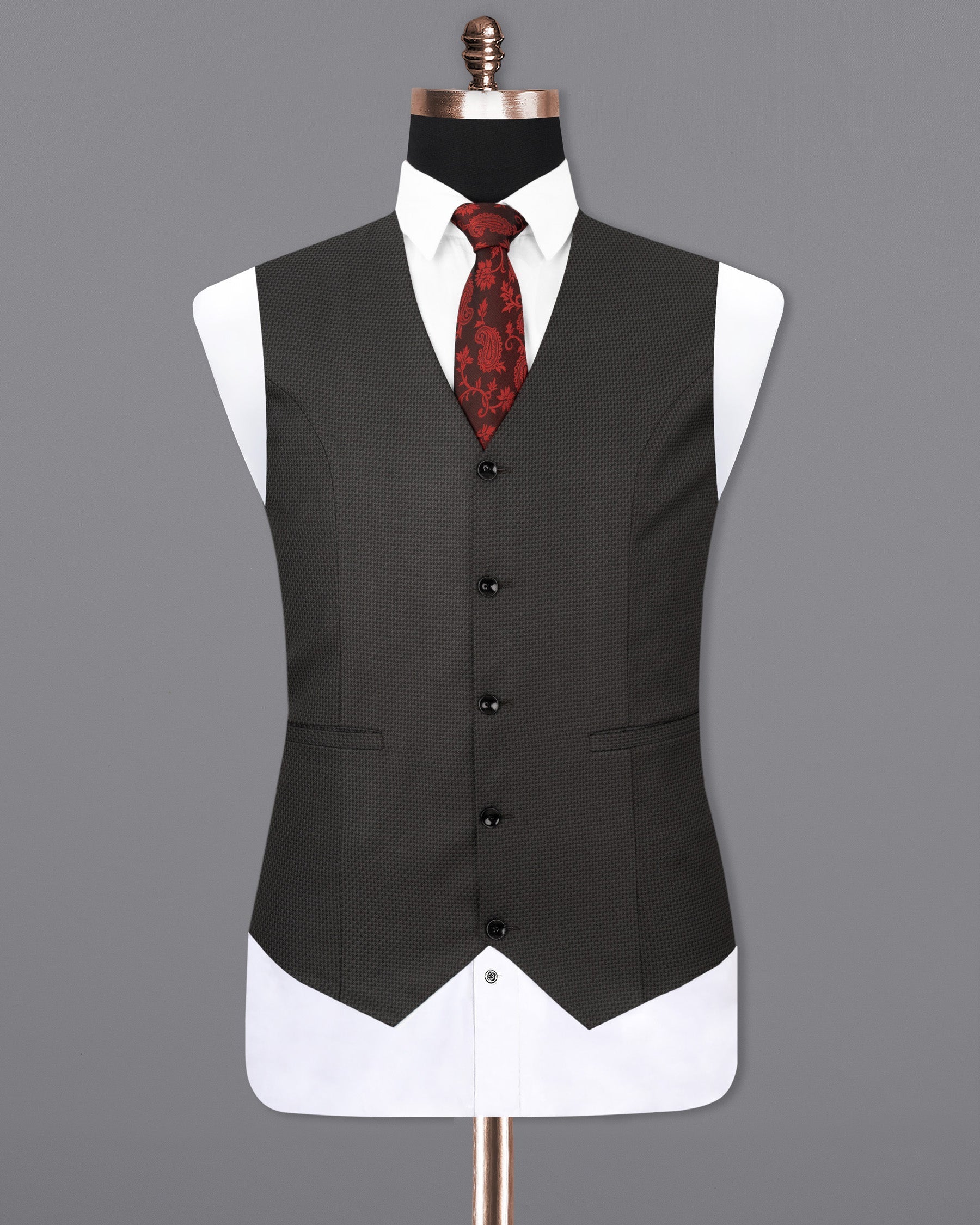 Dune Brown Textured Waistcoat V1754-36, V1754-38, V1754-40, V1754-42, V1754-44, V1754-46, V1754-48, V1754-50, V1754-52, V1754-54, V1754-56, V1754-58, V1754-60