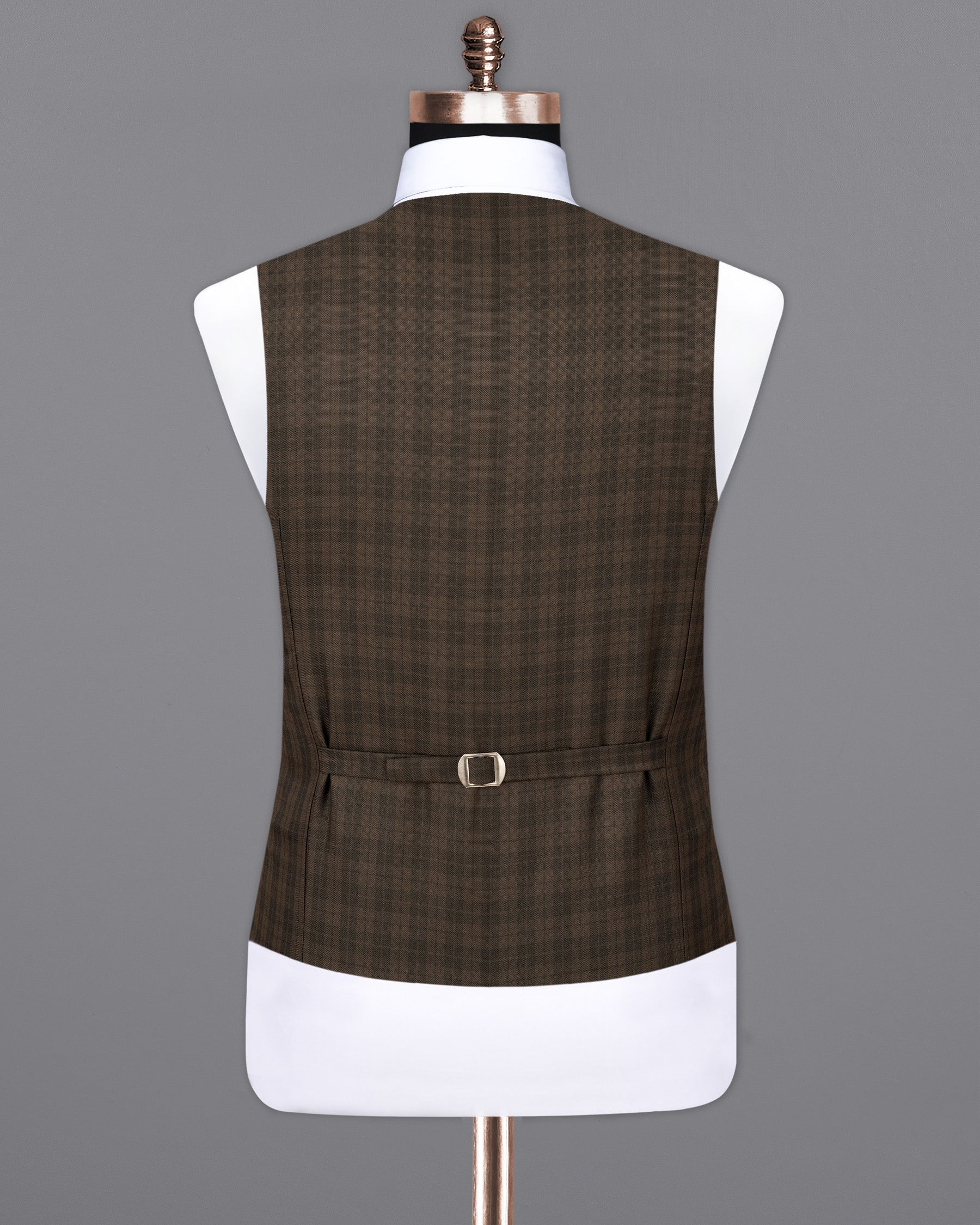 Armadillo Brown Plaid Waistcoat V1755-36, V1755-38, V1755-40, V1755-42, V1755-44, V1755-46, V1755-48, V1755-50, V1755-52, V1755-54, V1755-56, V1755-58, V1755-60