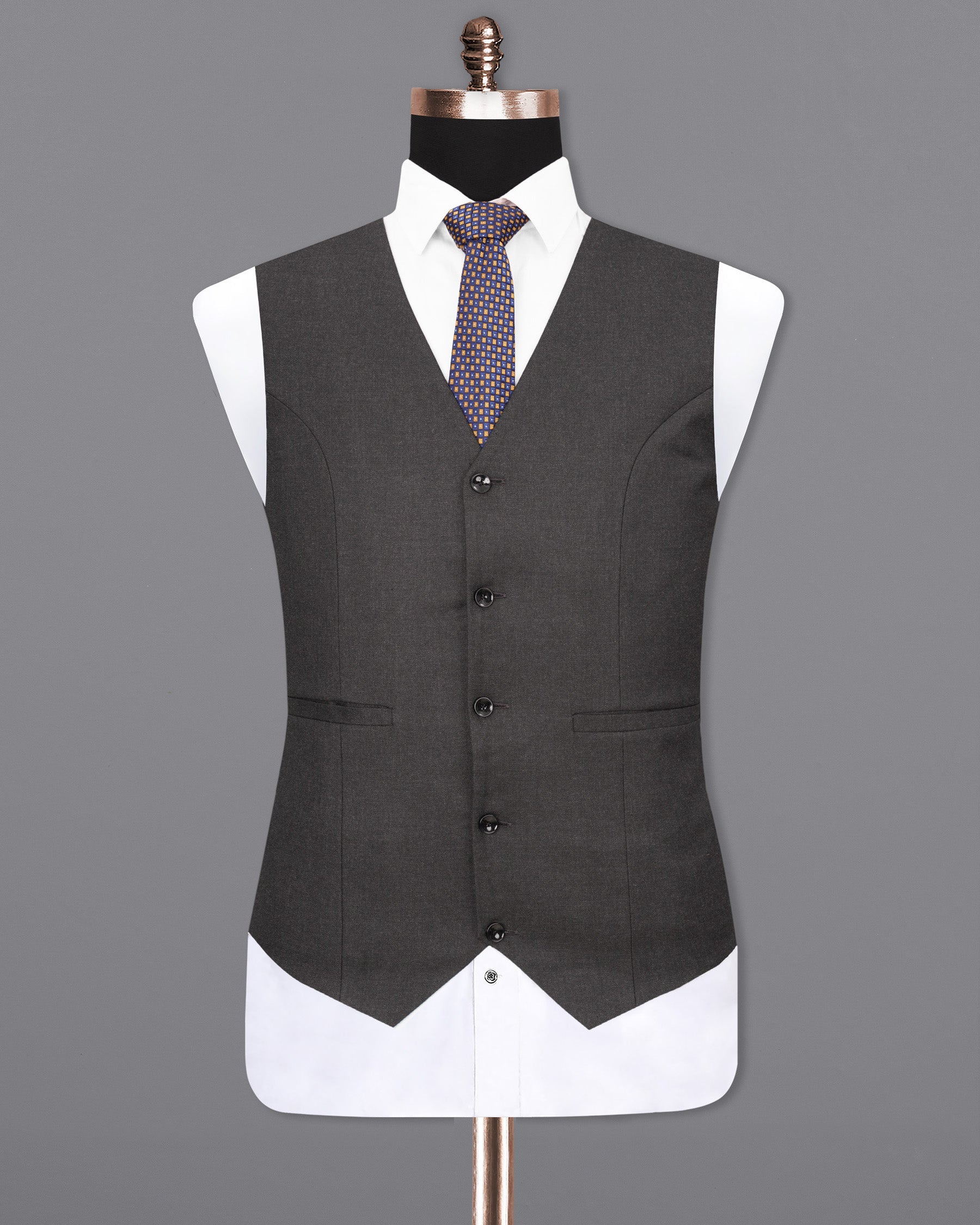 Tuatara Grey Waistcoat V1831-36, V1831-38, V1831-40, V1831-42, V1831-44, V1831-46, V1831-48, V1831-50, V1831-52, V1831-54, V1831-56, V1831-58, V1831-60