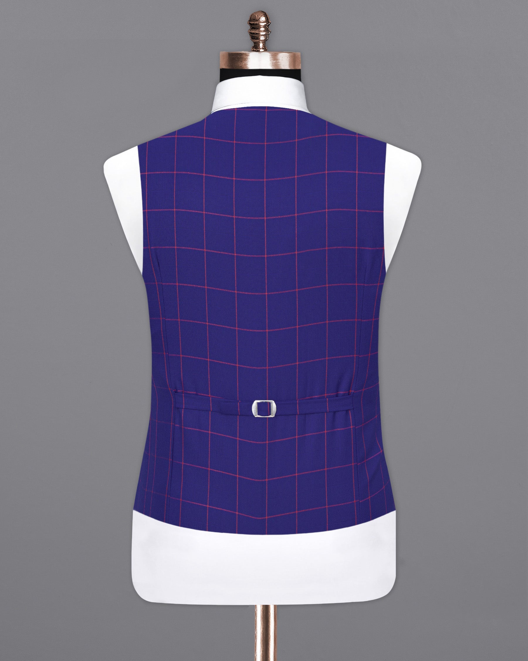 Minsk Blue Plaid Waistcoat V1841-36, V1841-38, V1841-40, V1841-42, V1841-44, V1841-46, V1841-48, V1841-50, V1841-52, V1841-54, V1841-56, V1841-58, V1841-60