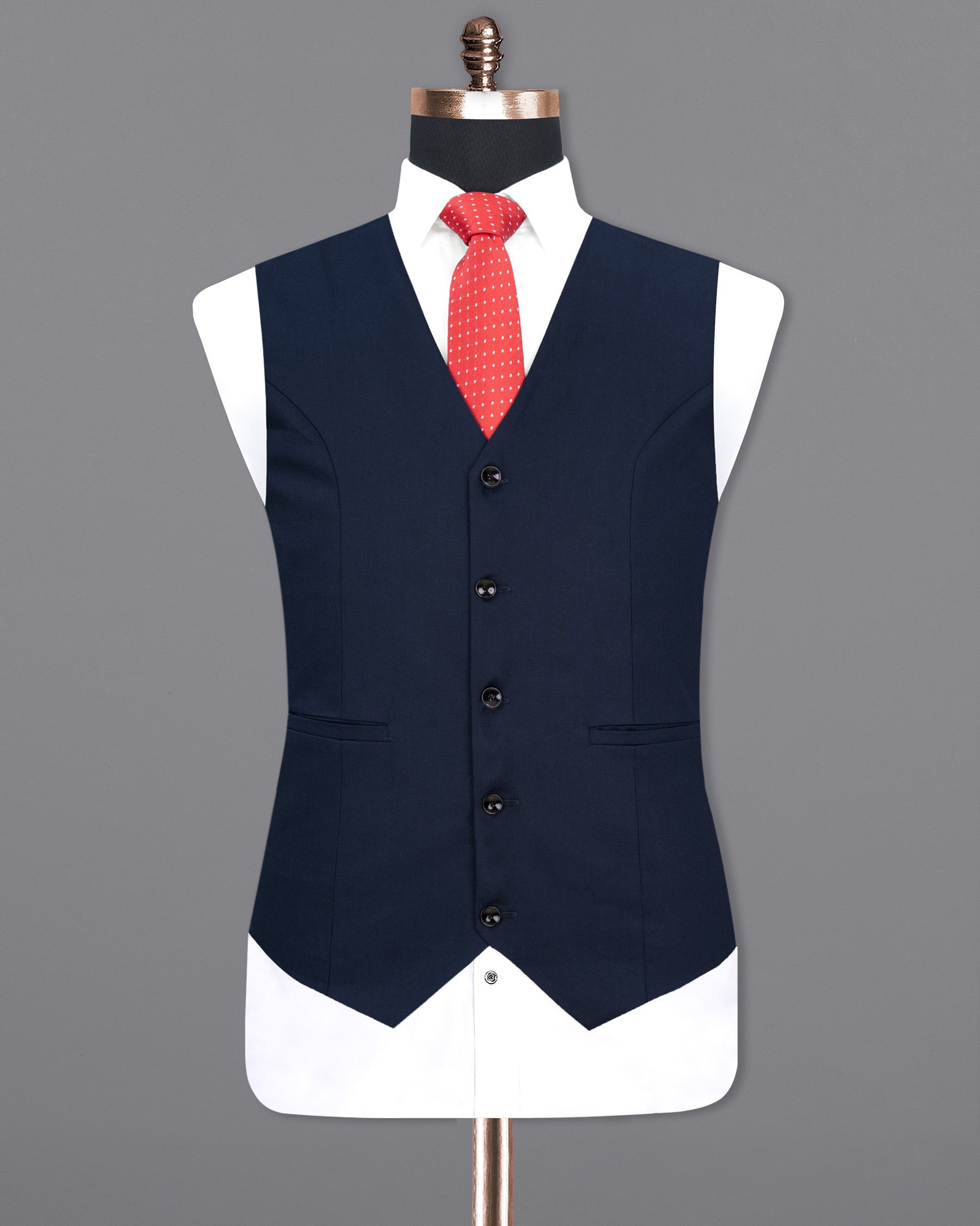 Ebony Blue Waistcoat V1855-36, V1855-38, V1855-40, V1855-42, V1855-44, V1855-46, V1855-48, V1855-50, V1855-52, V1855-54, V1855-56, V1855-58, V1855-60