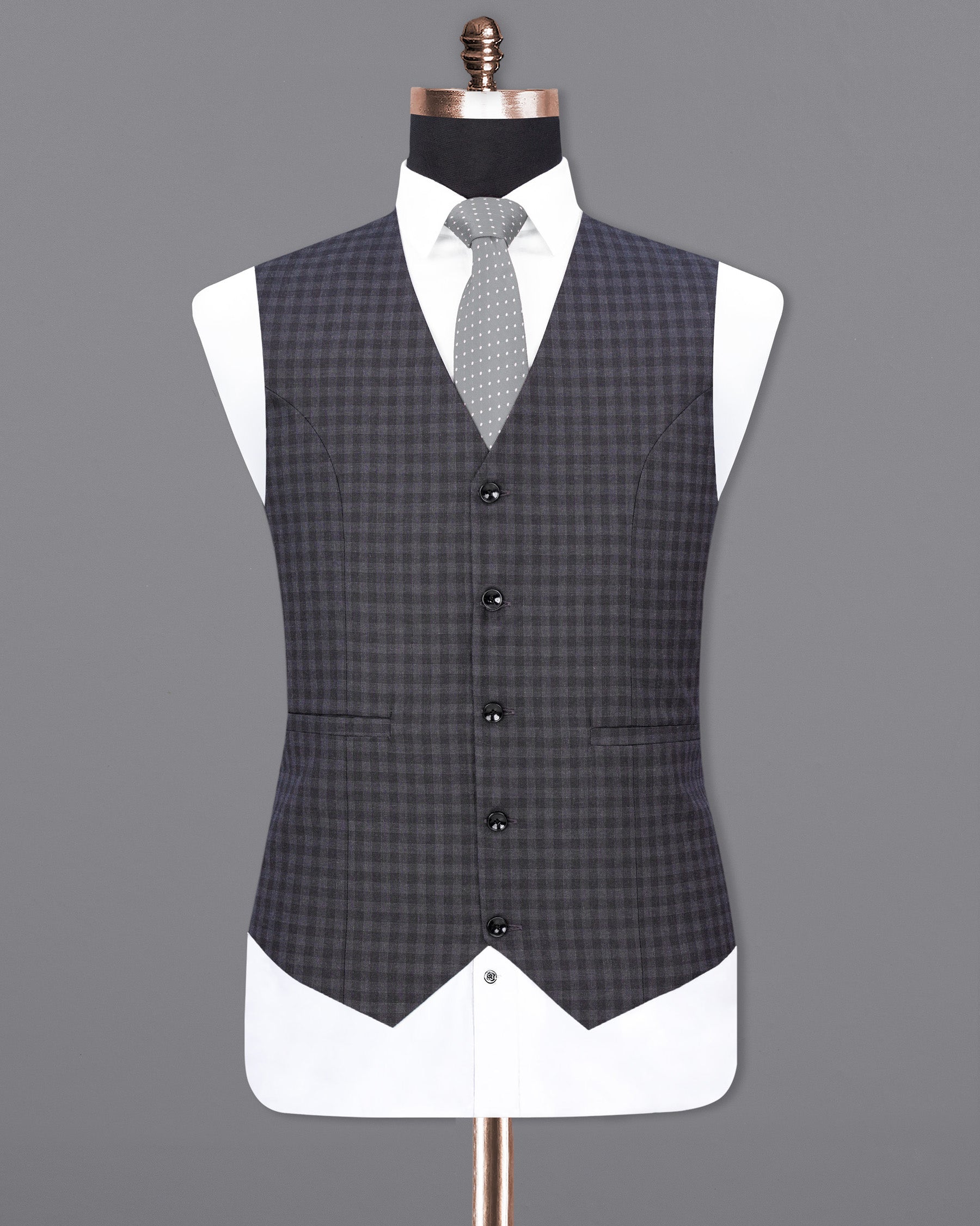 Tuna Gray Waistcoat V1856-36, V1856-38, V1856-40, V1856-42, V1856-44, V1856-46, V1856-48, V1856-50, V1856-52, V1856-54, V1856-56, V1856-58, V1856-60