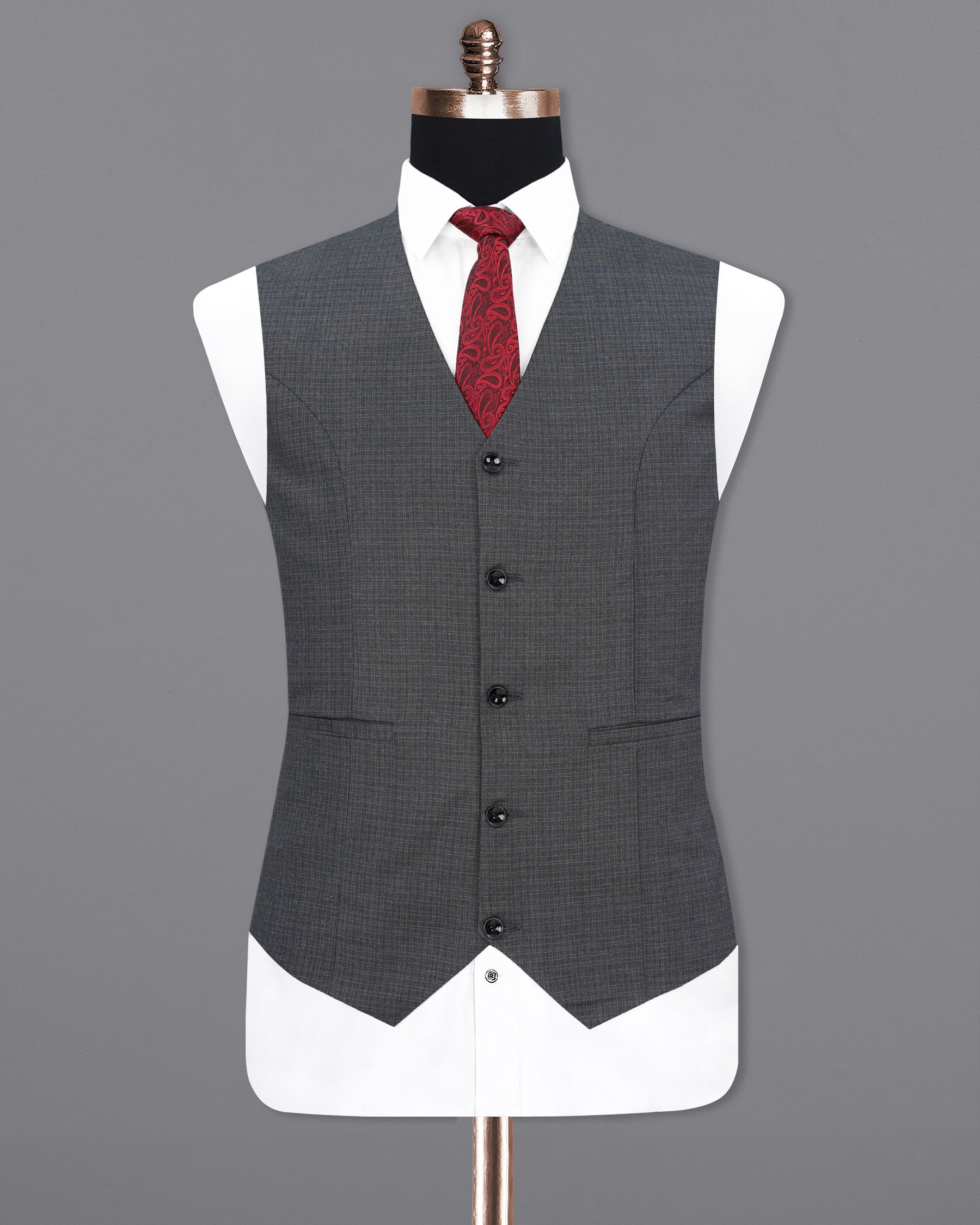 Baltic Sea Textured Waistcoat  V1877-36, V1877-38, V1877-40, V1877-42, V1877-44, V1877-46, V1877-48, V1877-50, V1877-52, V1877-54, V1877-56, V1877-58, V1877-60