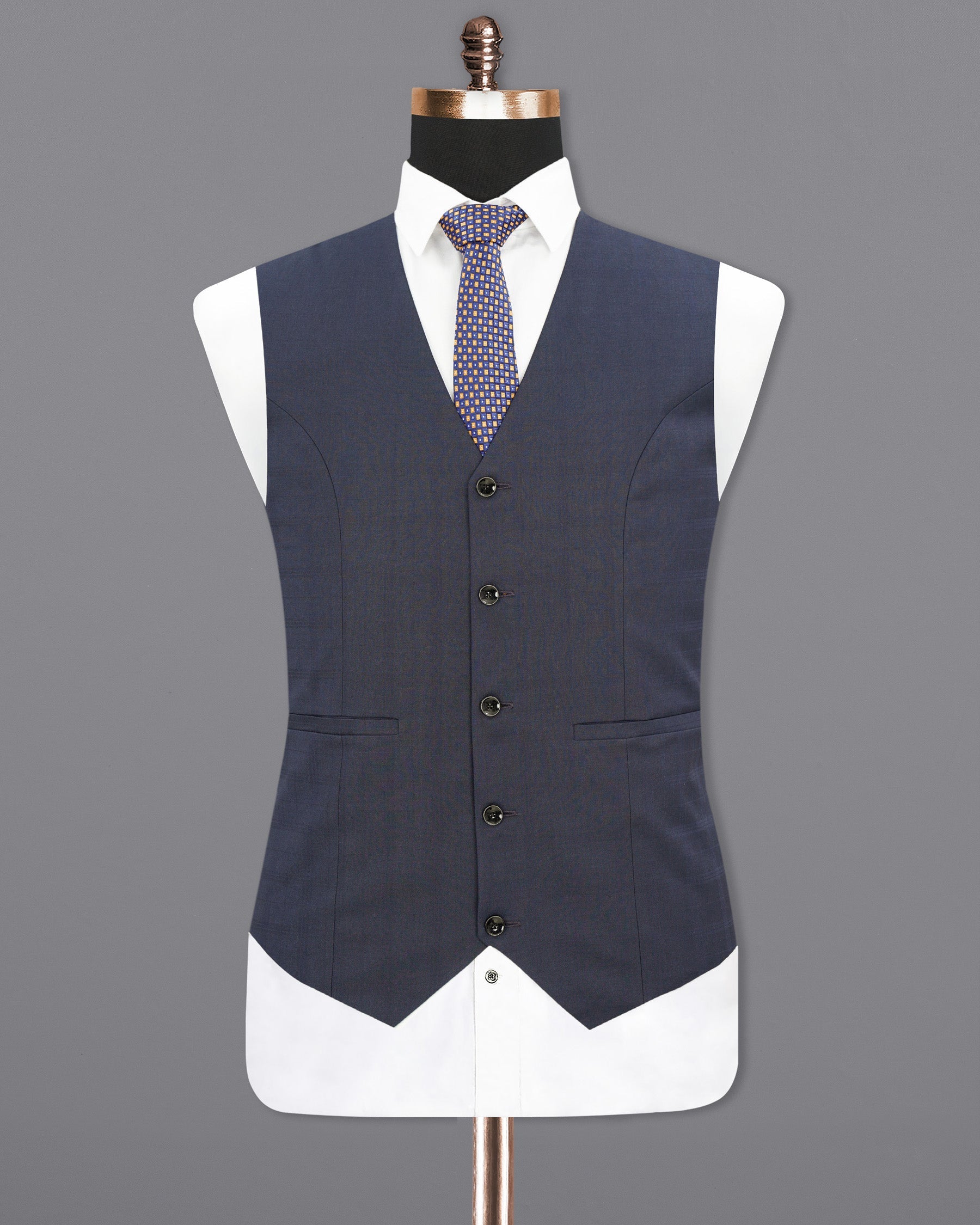 Valhalla Blue Plaid Waistcoat V1885-36, V1885-38, V1885-40, V1885-42, V1885-44, V1885-46, V1885-48, V1885-50, V1885-52, V1885-54, V1885-56, V1885-58, V1885-60