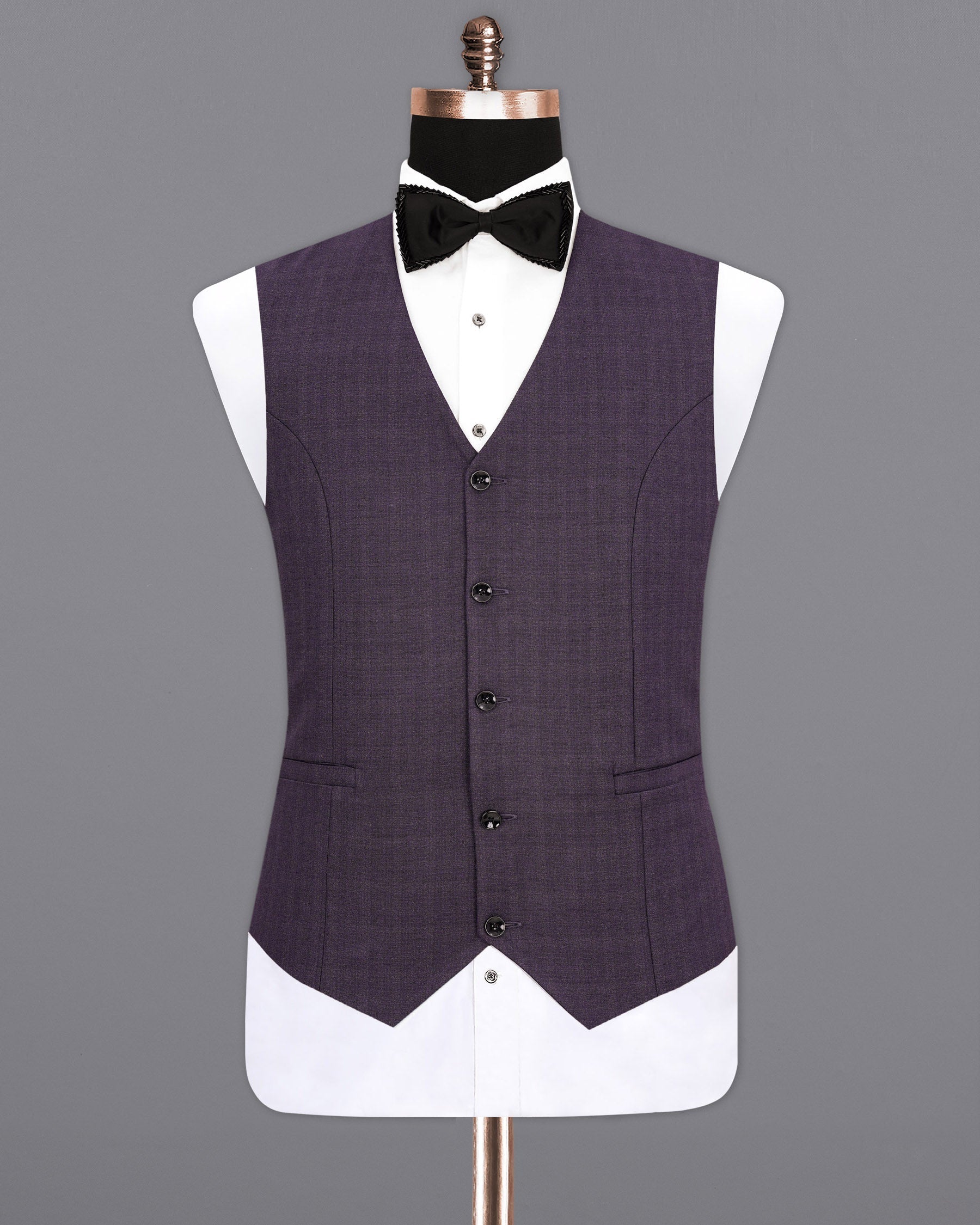 Gunmetal Purple Plaid Waistcoat V1909-36, V1909-38, V1909-40, V1909-42, V1909-44, V1909-46, V1909-48, V1909-50, V1909-52, V1909-54, V1909-56, V1909-58, V1909-60