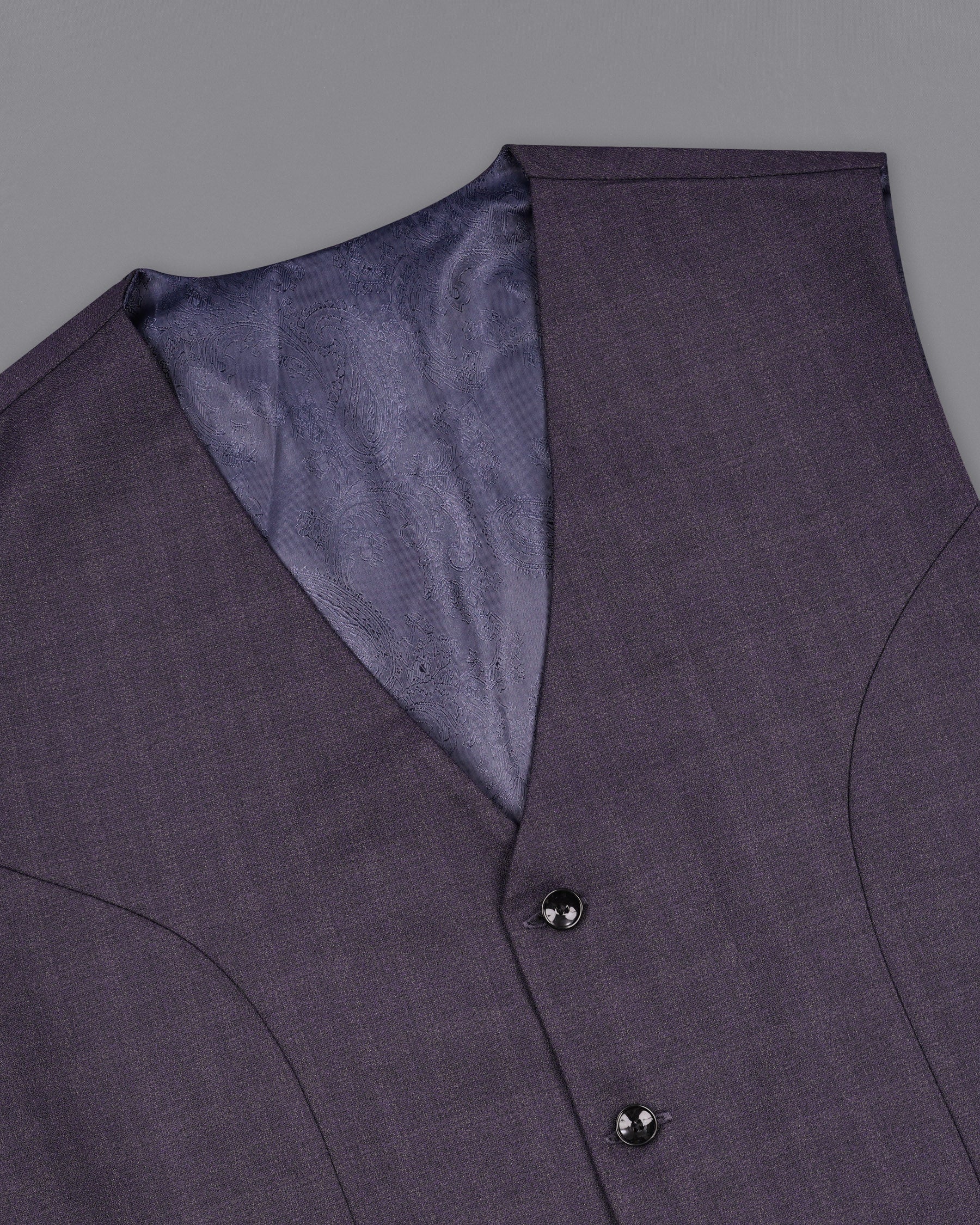 Gunmetal Purple Plaid Waistcoat V1909-36, V1909-38, V1909-40, V1909-42, V1909-44, V1909-46, V1909-48, V1909-50, V1909-52, V1909-54, V1909-56, V1909-58, V1909-60