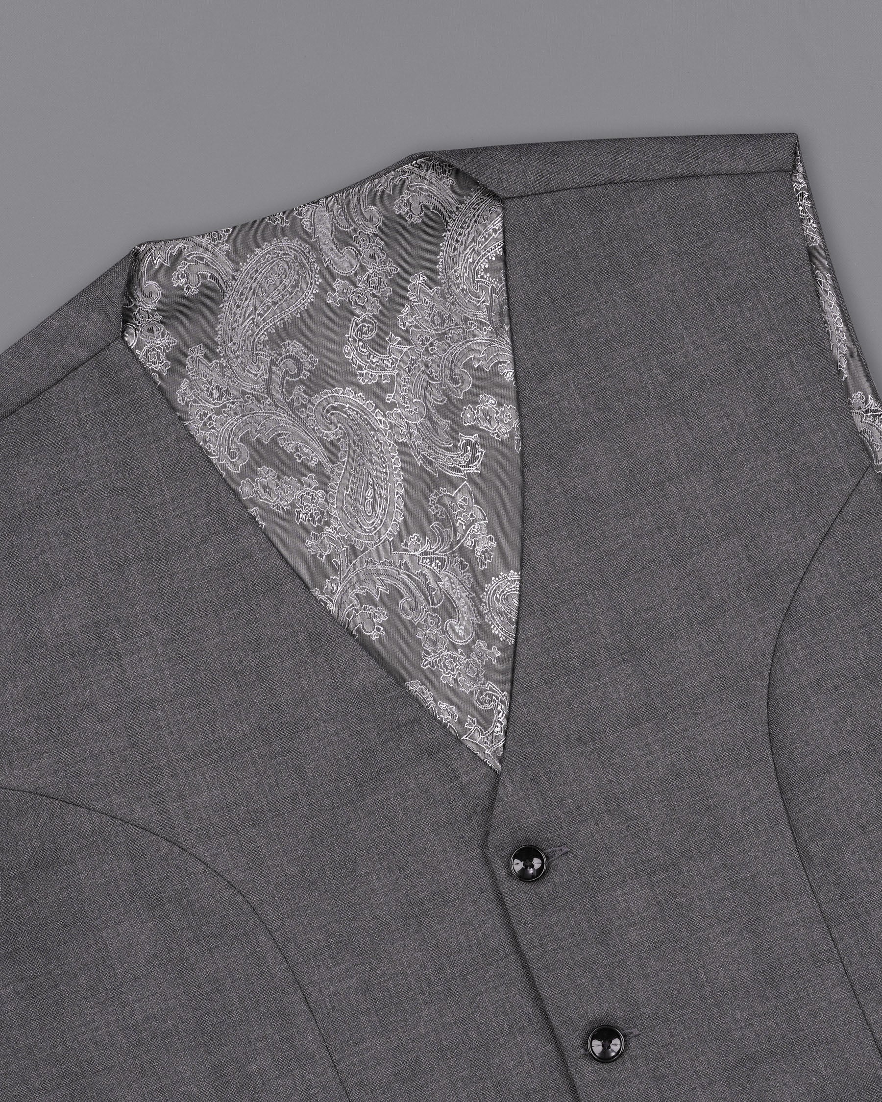 Gravel Gray Textured Waistcoat V1917-36, V1917-38, V1917-40, V1917-42, V1917-44, V1917-46, V1917-48, V1917-50, V1917-52, V1917-54, V1917-56, V1917-58, V1917-60