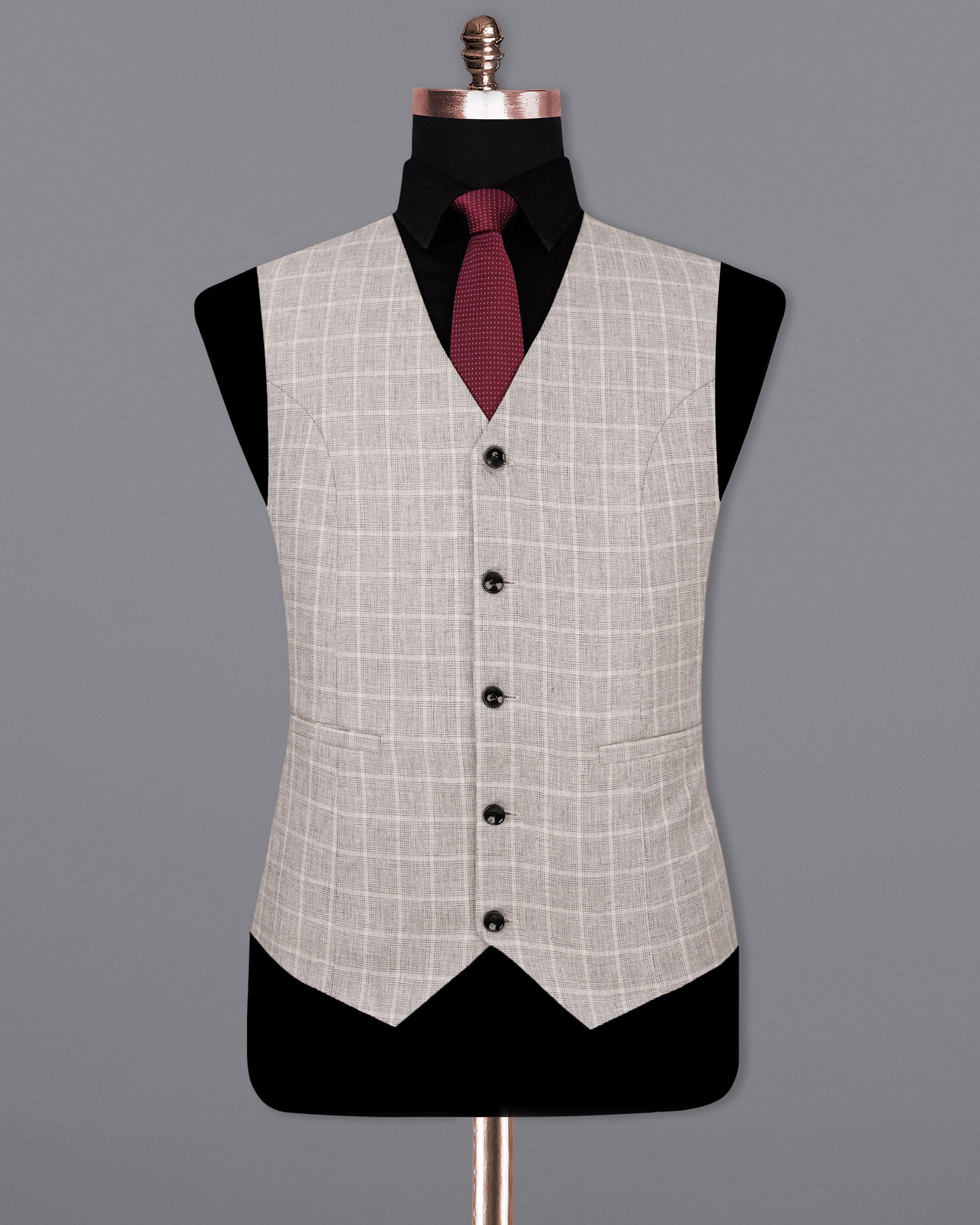 Timberwolf light Brown Plaid Waistcoat V1920-36, V1920-38, V1920-40, V1920-42, V1920-44, V1920-46, V1920-48, V1920-50, V1920-52, V1920-54, V1920-56, V1920-58, V1920-60