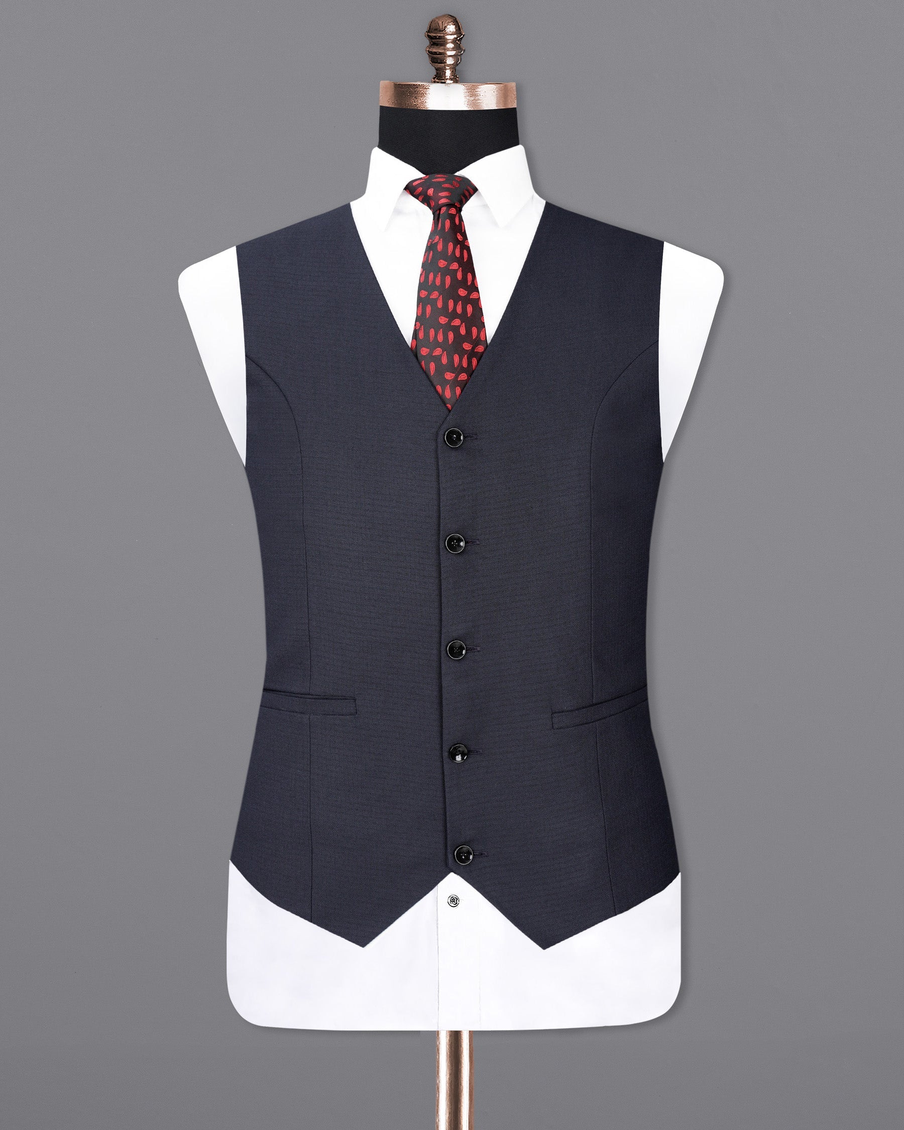 Bleached Cedar Blue Textured Waistcoat V1923-36, V1923-38, V1923-40, V1923-42, V1923-44, V1923-46, V1923-48, V1923-50, V1923-52, V1923-54, V1923-56, V1923-58, V1923-60