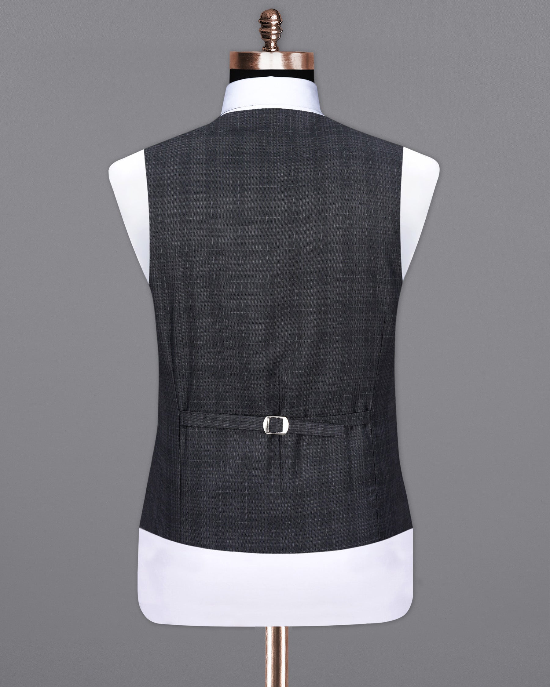 Rangoon Black Plaid Waistcoat V1926-36, V1926-38, V1926-40, V1926-42, V1926-44, V1926-46, V1926-48, V1926-50, V1926-52, V1926-54, V1926-56, V1926-58, V1926-60