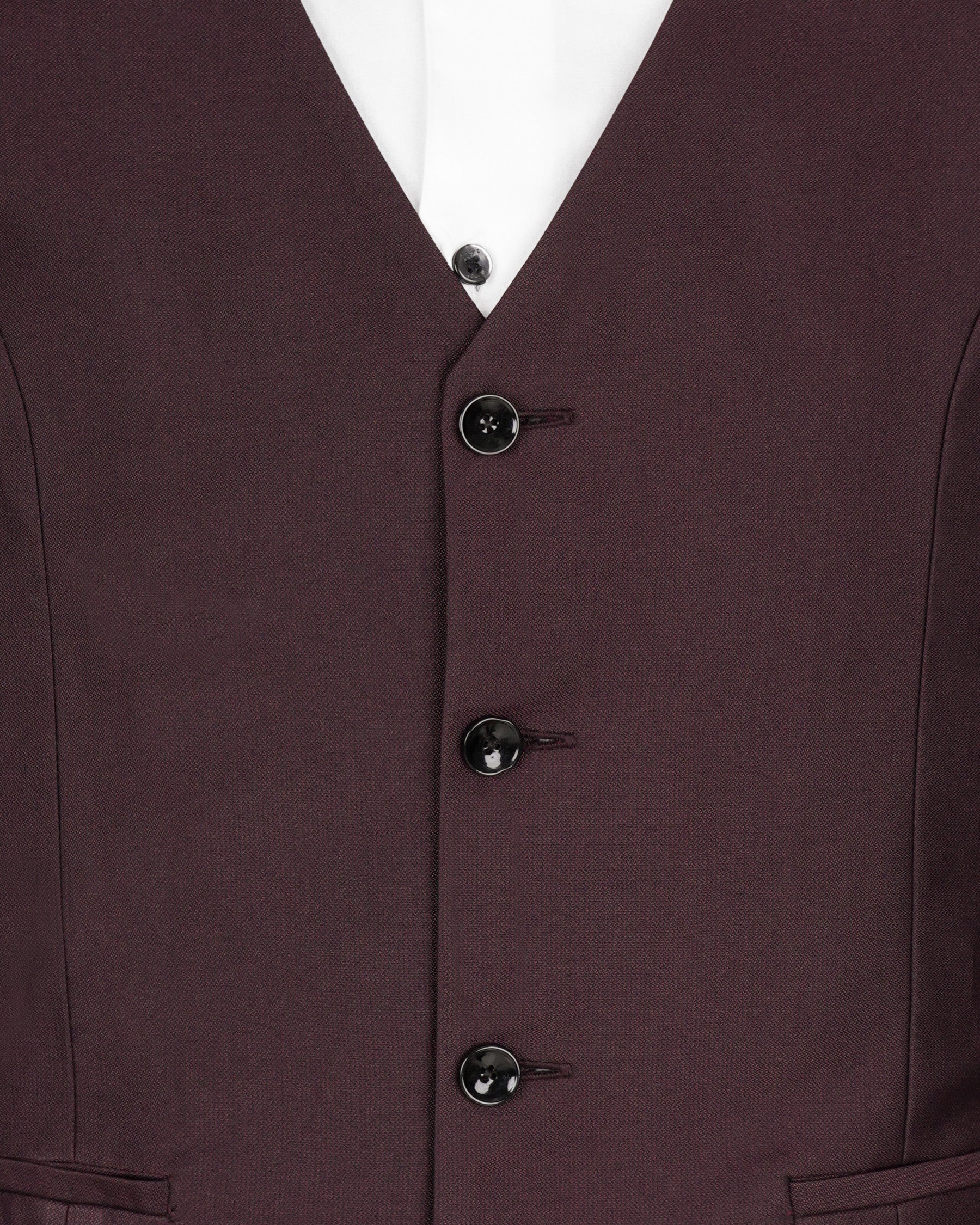 Bistre Wine Solid Waistcoat V1937-36, V1937-38, V1937-40, V1937-42, V1937-44, V1937-46, V1937-48, V1937-50, V1937-52, V1937-54, V1937-56, V1937-58, V1937-60