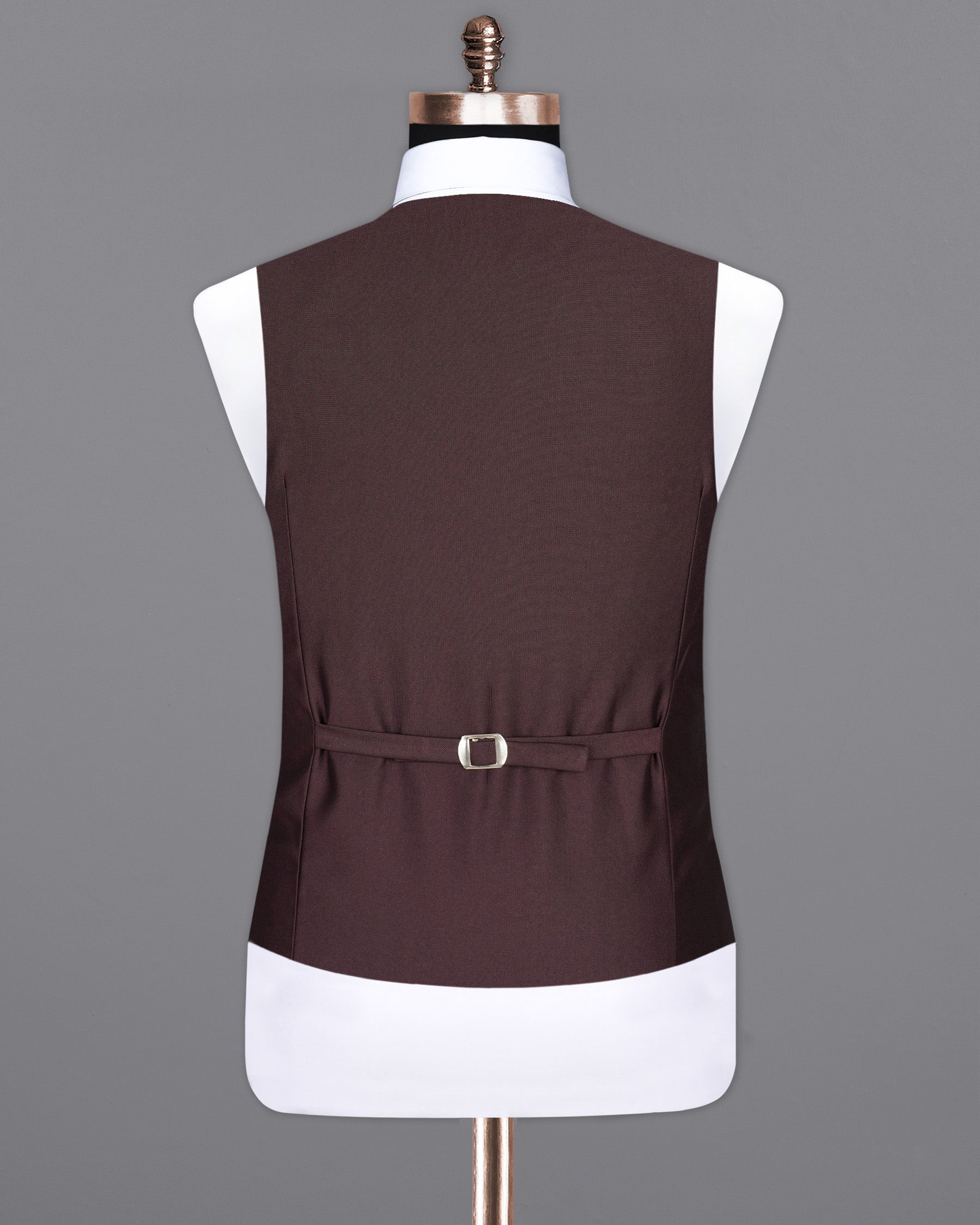 Bistre Wine Solid Waistcoat V1937-36, V1937-38, V1937-40, V1937-42, V1937-44, V1937-46, V1937-48, V1937-50, V1937-52, V1937-54, V1937-56, V1937-58, V1937-60