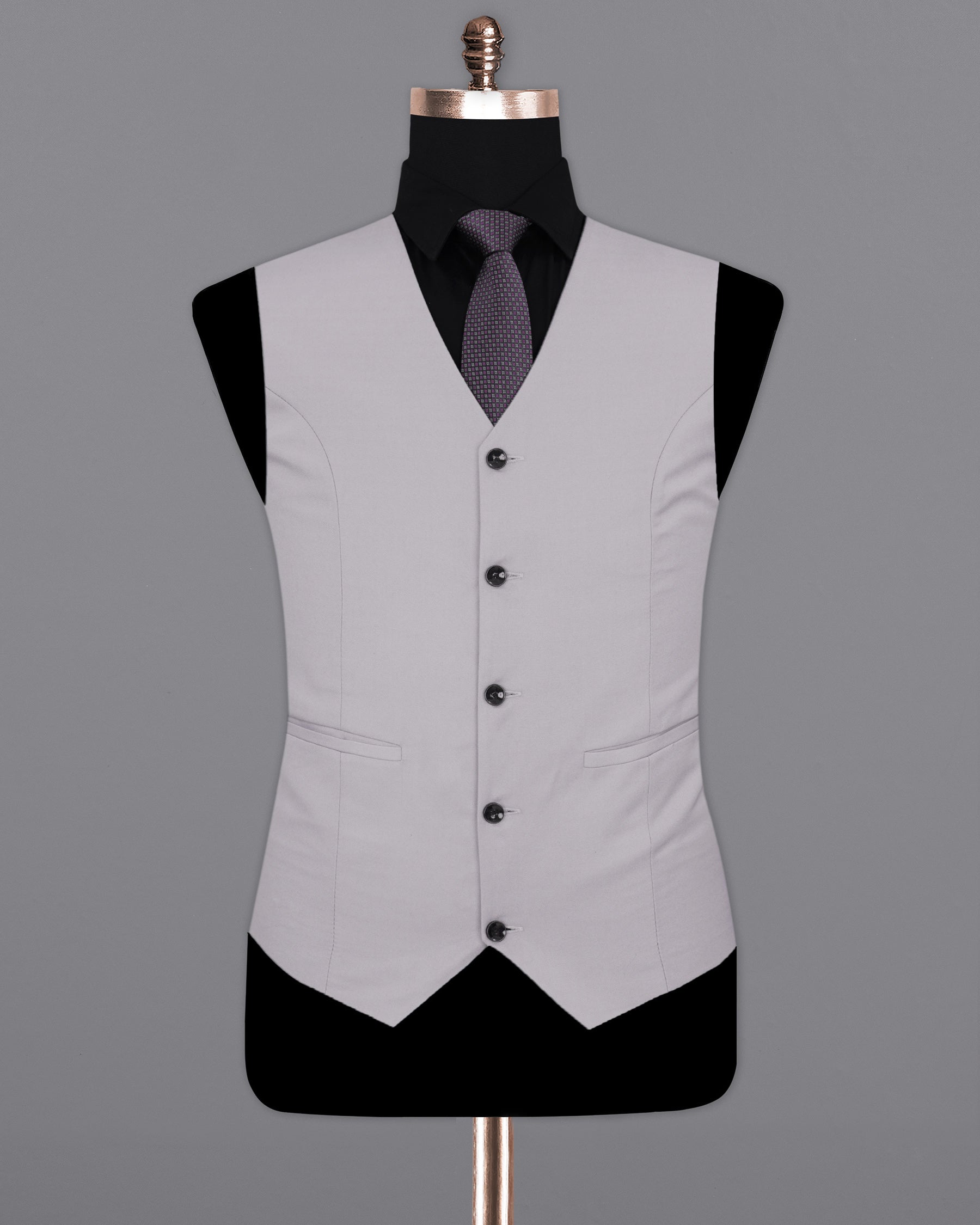 Amethyst Smoke Gray Waistcoat V1945-36, V1945-38, V1945-40, V1945-42, V1945-44, V1945-46, V1945-48, V1945-50, V1945-52, V1945-54, V1945-56, V1945-58, V1945-60