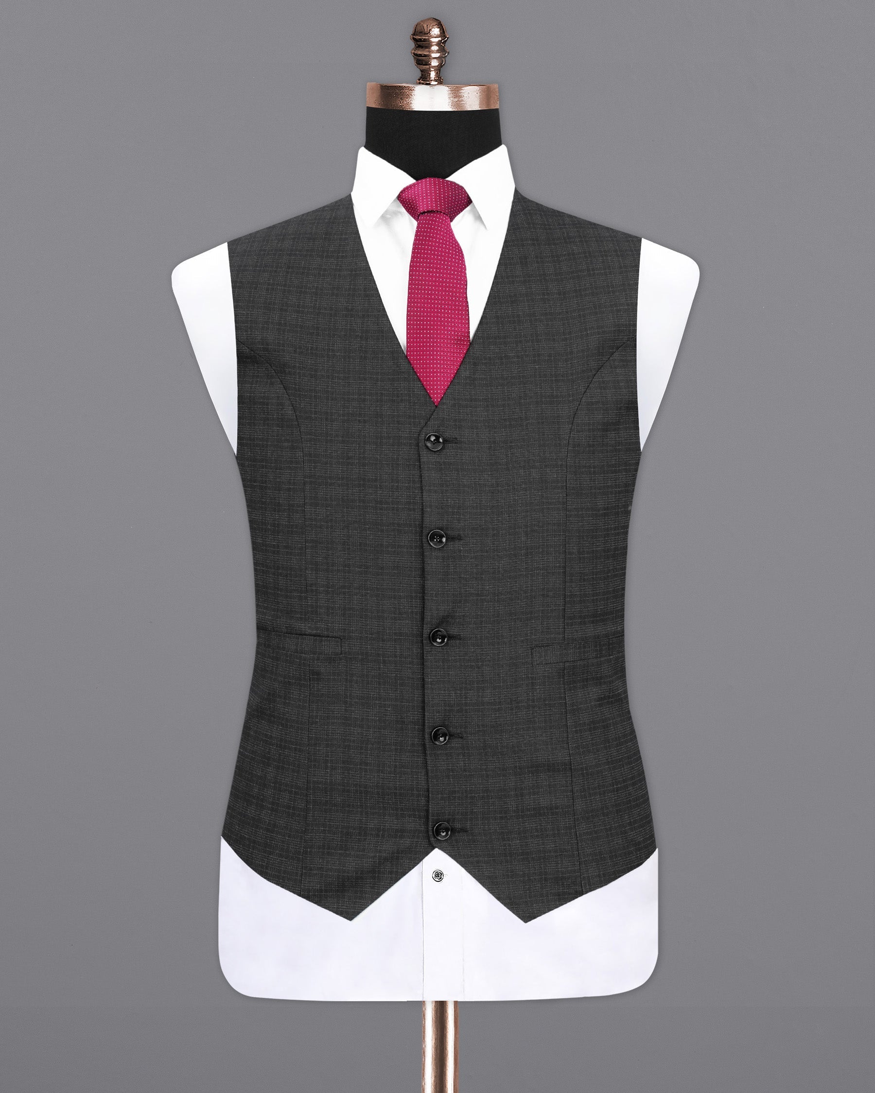 Zeus Gray Plaid Waistcoat V1948-36, V1948-38, V1948-40, V1948-42, V1948-44, V1948-46, V1948-48, V1948-50, V1948-52, V1948-54, V1948-56, V1948-58, V1948-60