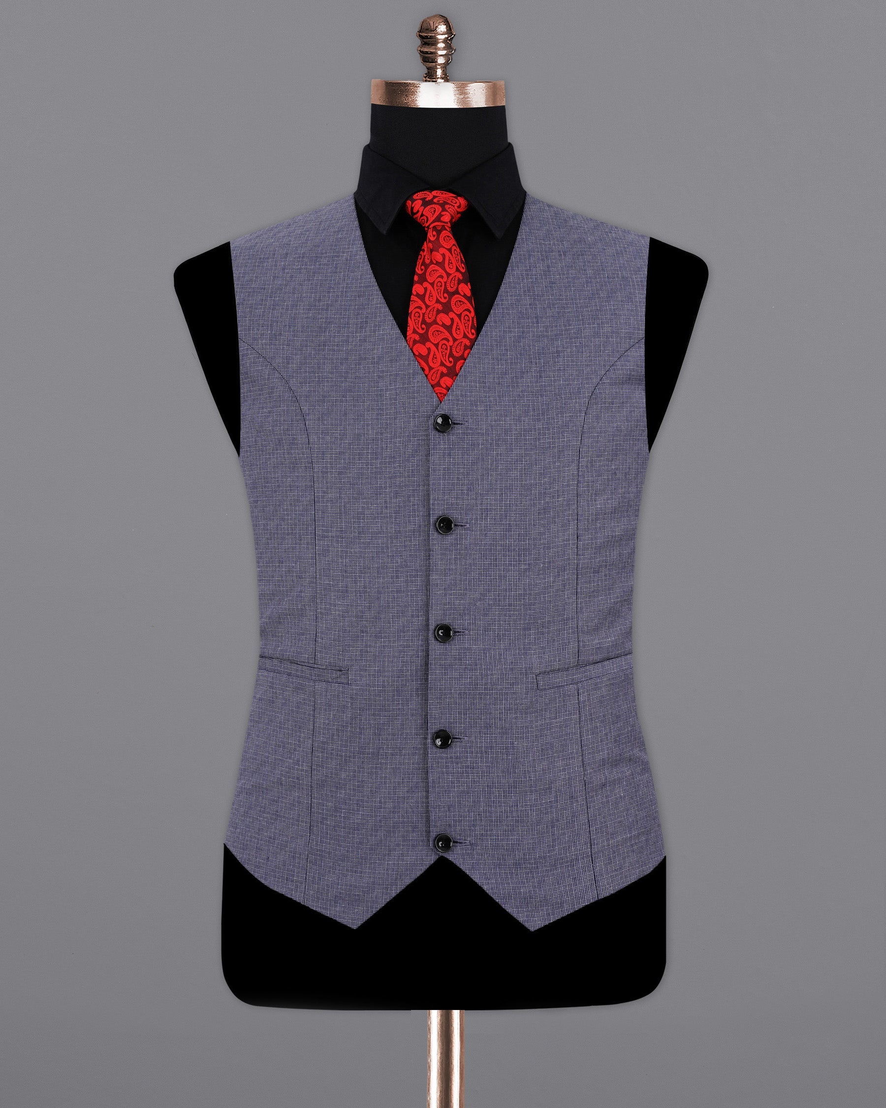 Gun Powder Blue Textured Waistcoat V1982-36, V1982-38, V1982-40, V1982-42, V1982-44, V1982-46, V1982-48, V1982-50, V1982-52, V1982-54, V1982-56, V1982-58, V1982-60