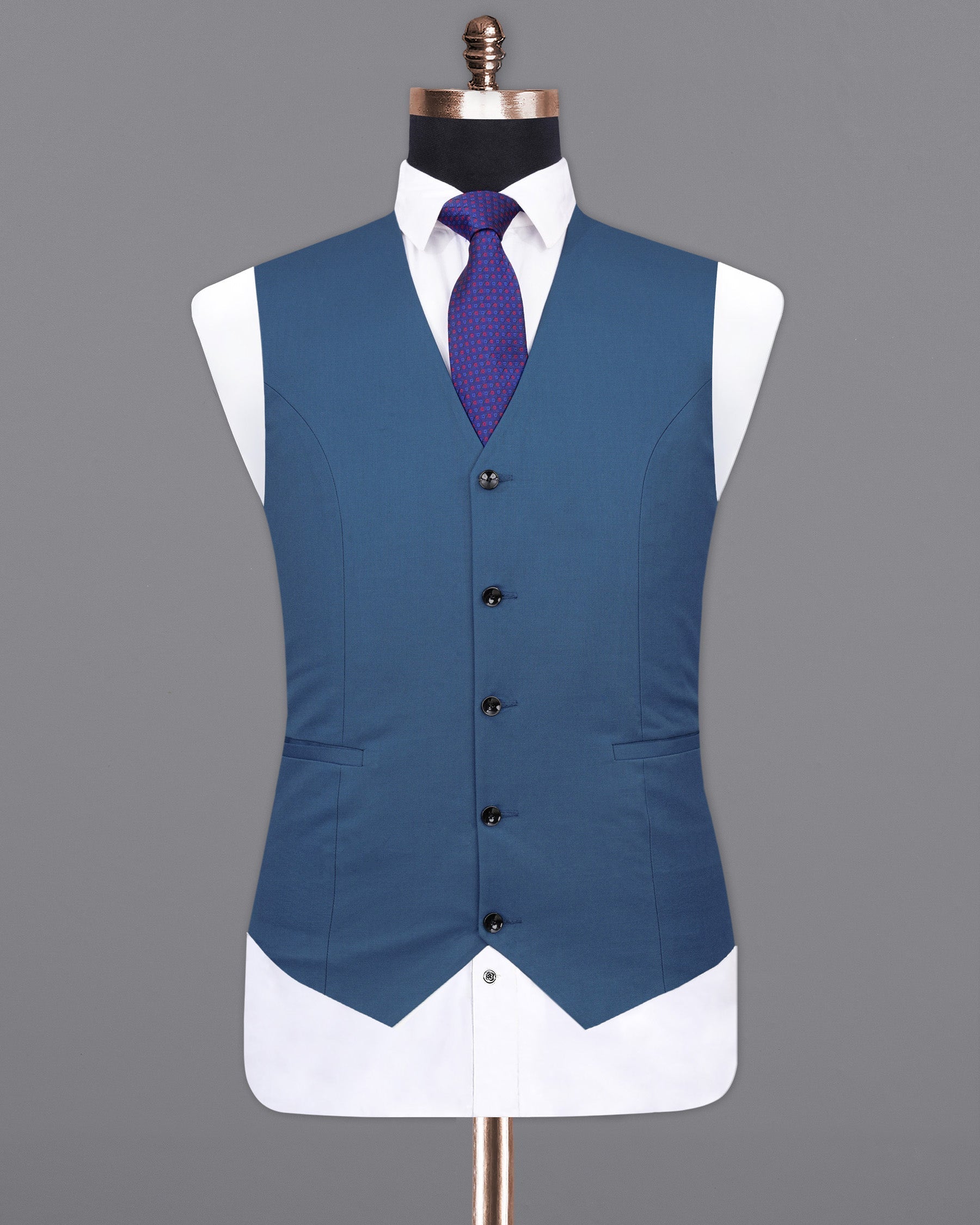 River Bed Blue Textured Waistcoat V1999-36, V1999-38, V1999-40, V1999-42, V1999-44, V1999-46, V1999-48, V1999-50, V1999-52, V1999-54, V1999-56, V1999-58, V1999-60