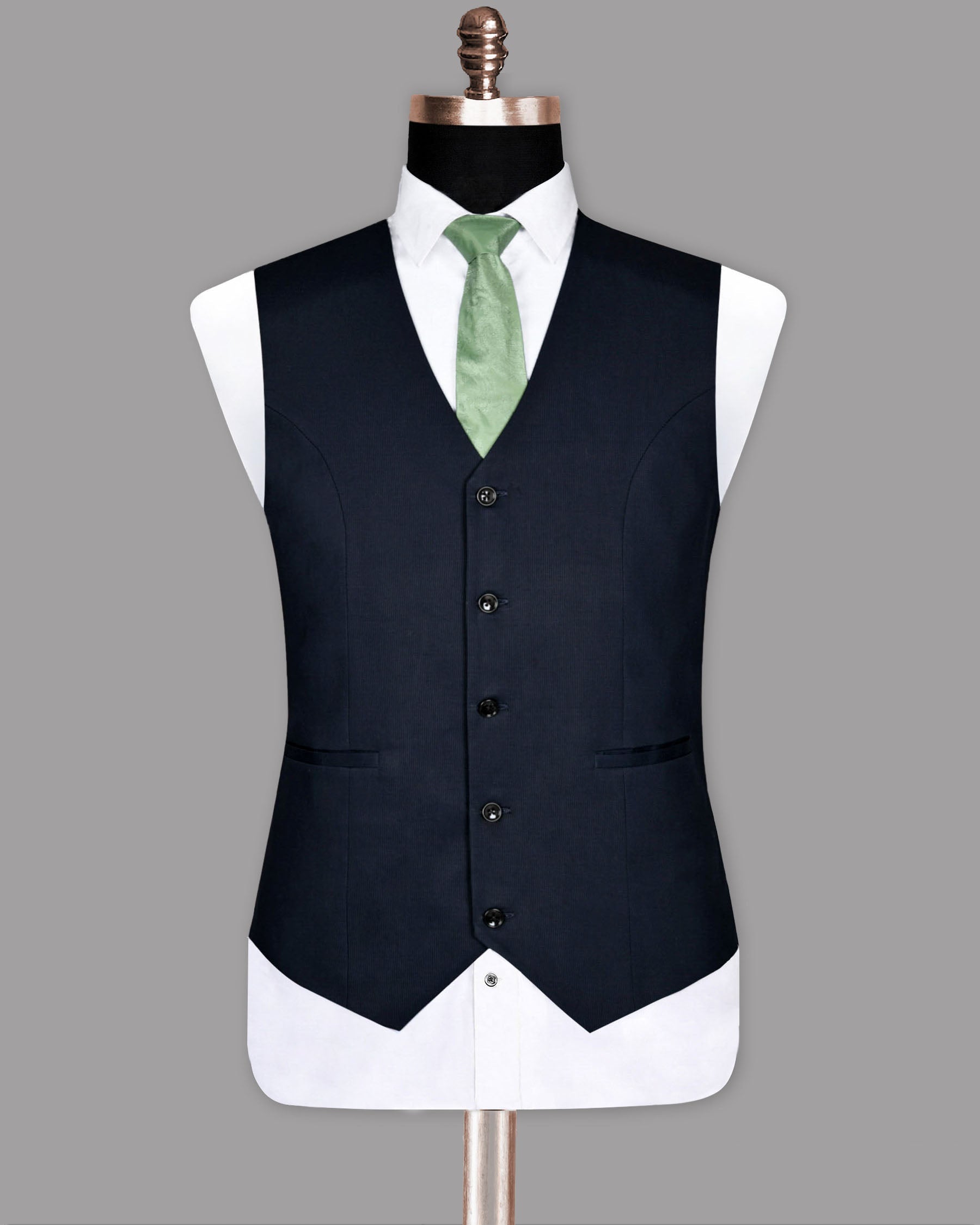 Navy Cotton Waistcoat V202-58, V202-36, V202-38, V202-40, V202-42, V202-46, V202-48, V202-50, V202-44, V202-52, V202-54, V202-56, V202-60