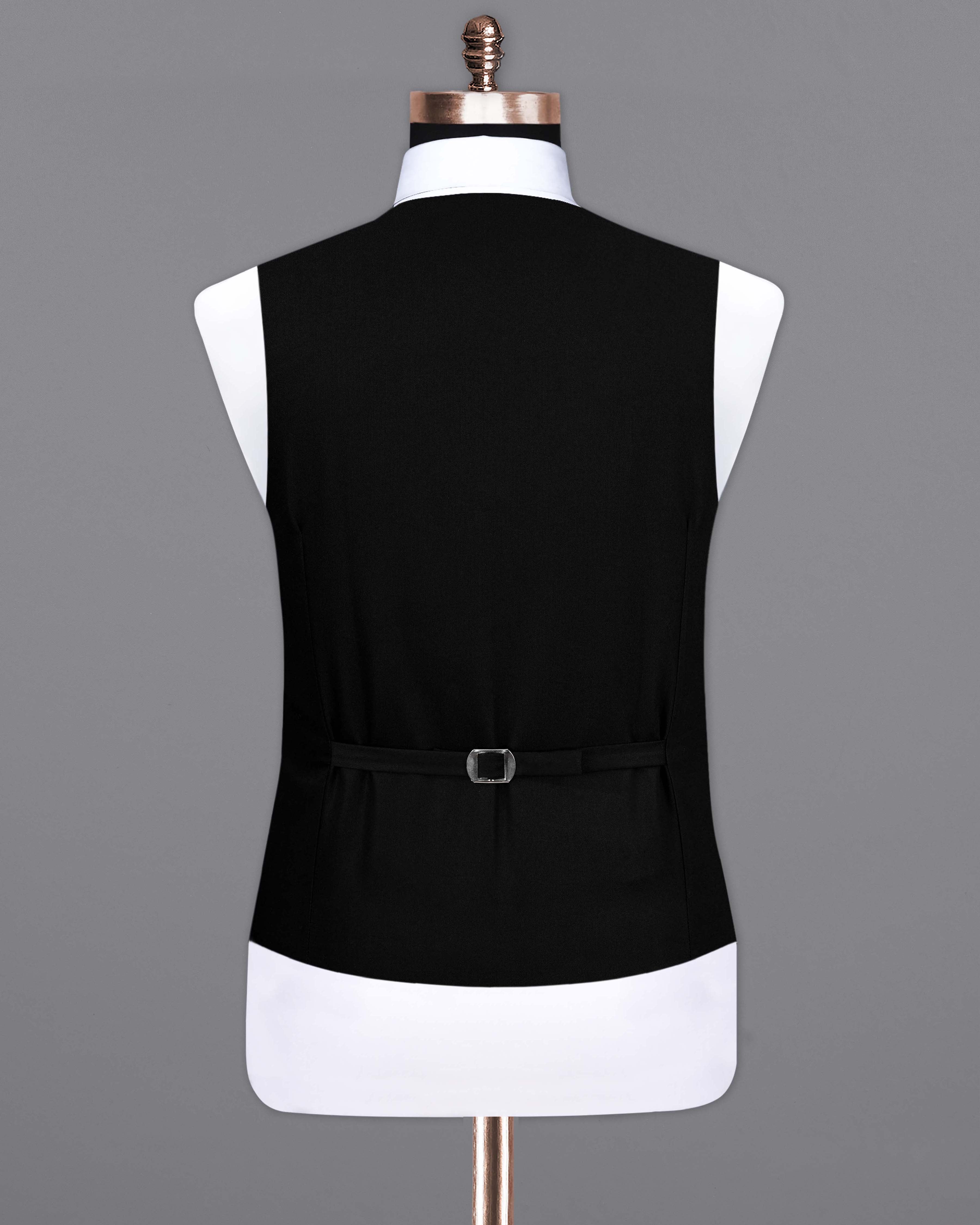 Jade Black Textured Waistcoat V2063-36, V2063-38, V2063-40, V2063-42, V2063-44, V2063-46, V2063-48, V2063-50, V2063-52, V2063-54, V2063-56, V2063-58, V2063-60