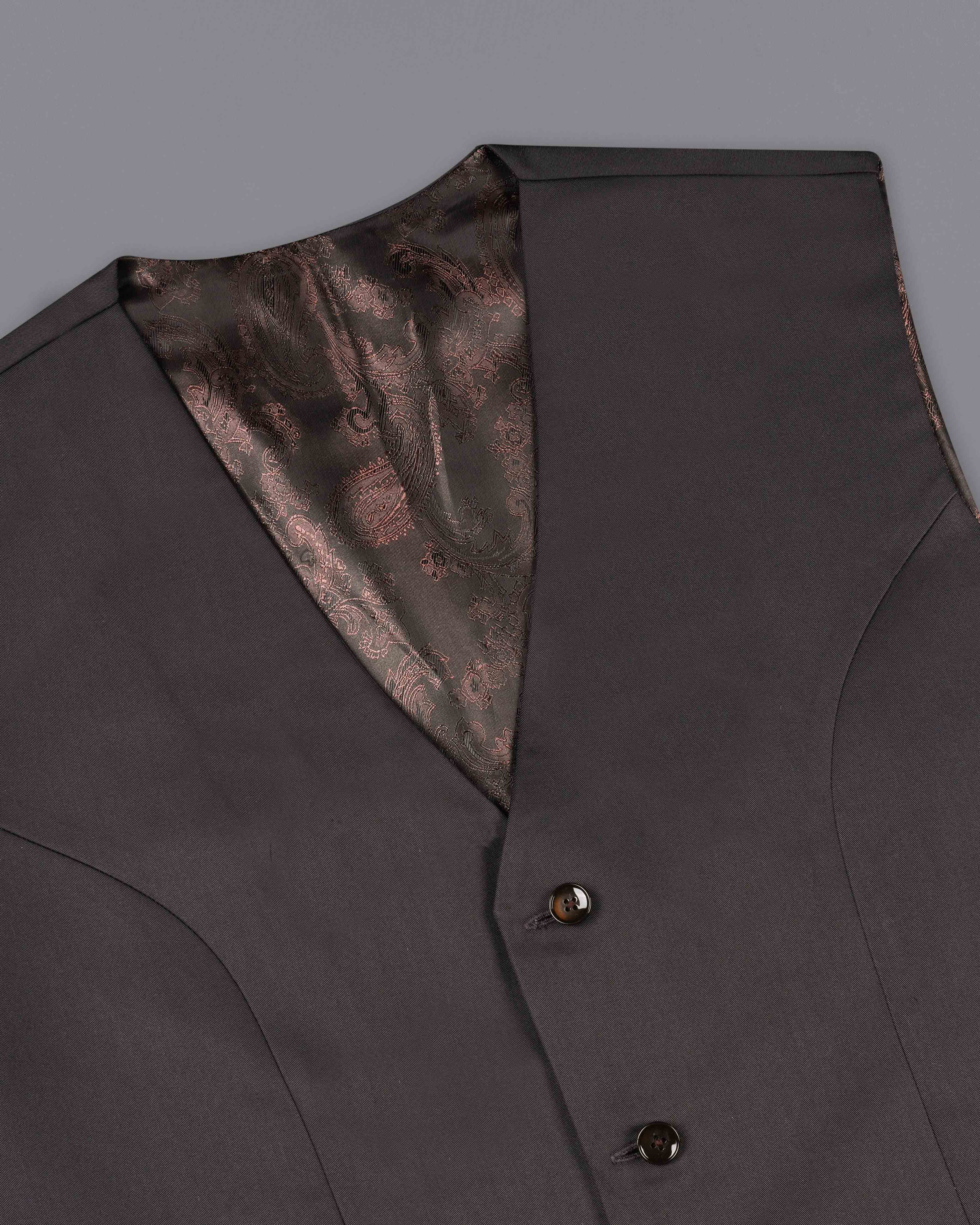 Mine Shaft Brown Textured Waistcoat V2077-36, V2077-38, V2077-40, V2077-42, V2077-44, V2077-46, V2077-48, V2077-50, V2077-52, V2077-54, V2077-56, V2077-58, V2077-60