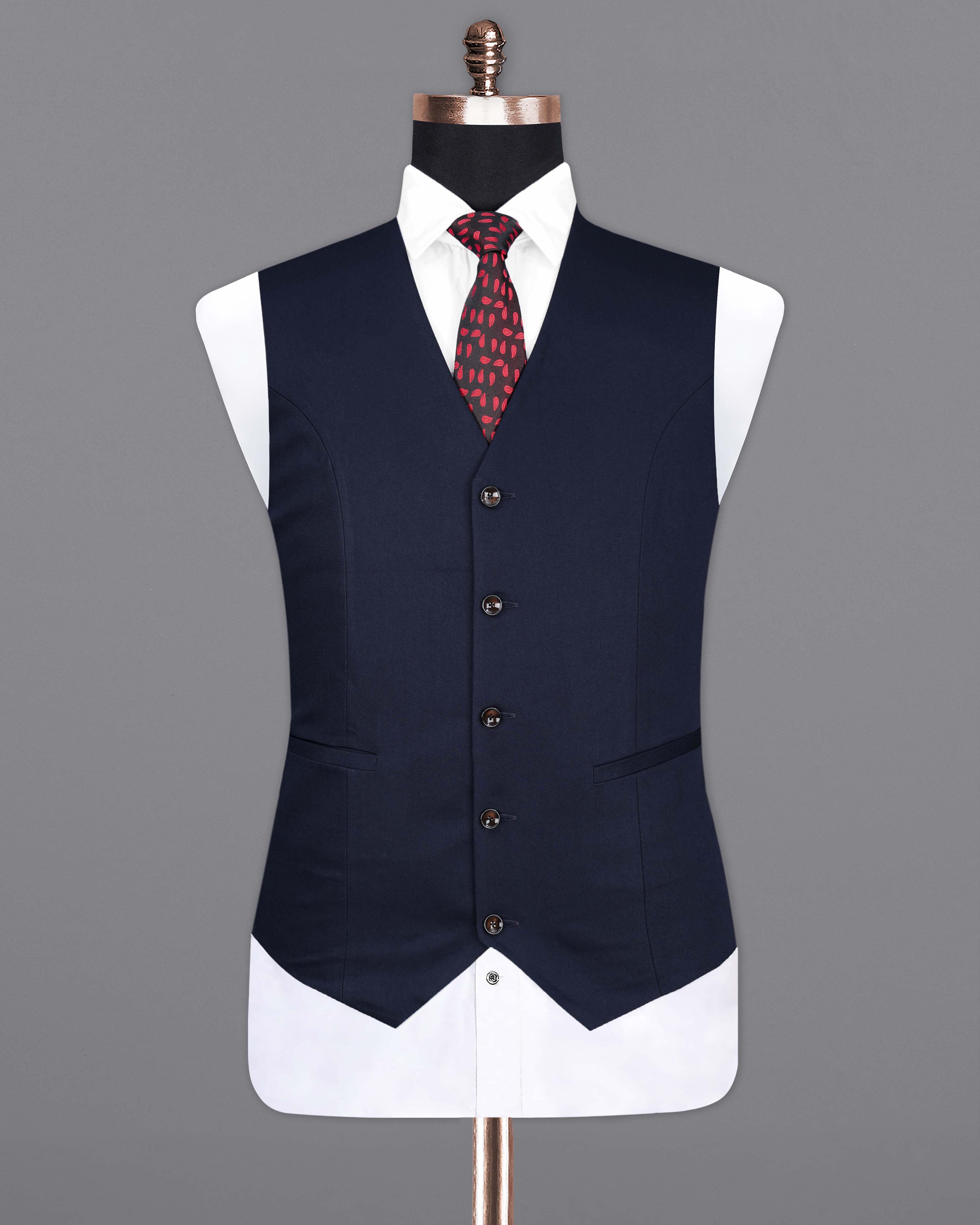 Midnight Blue Textured Waistcoat V2084-36, V2084-38, V2084-40, V2084-42, V2084-44, V2084-46, V2084-48, V2084-50, V2084-52, V2084-54, V2084-56, V2084-58, V2084-60