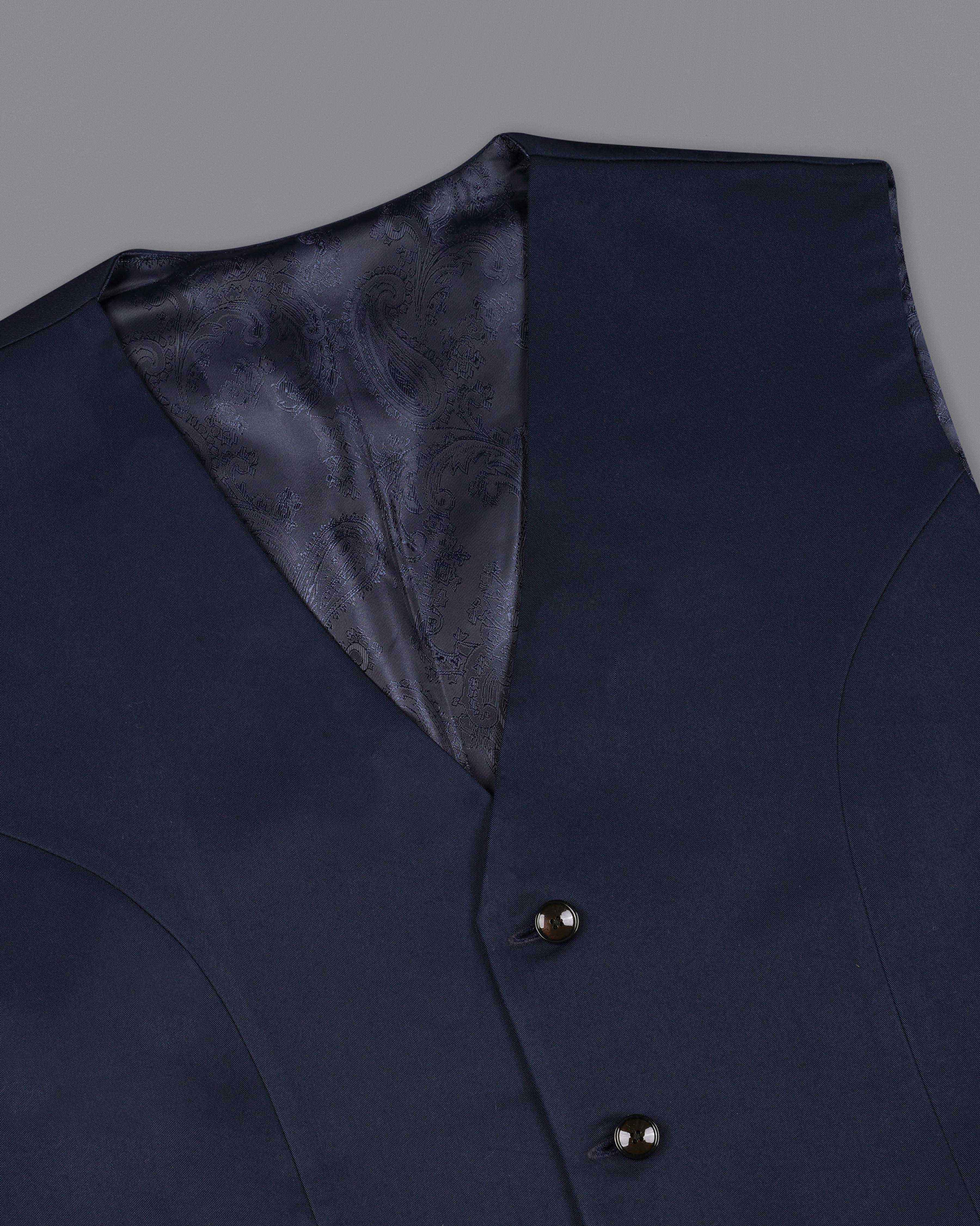 Midnight Blue Textured Waistcoat V2084-36, V2084-38, V2084-40, V2084-42, V2084-44, V2084-46, V2084-48, V2084-50, V2084-52, V2084-54, V2084-56, V2084-58, V2084-60