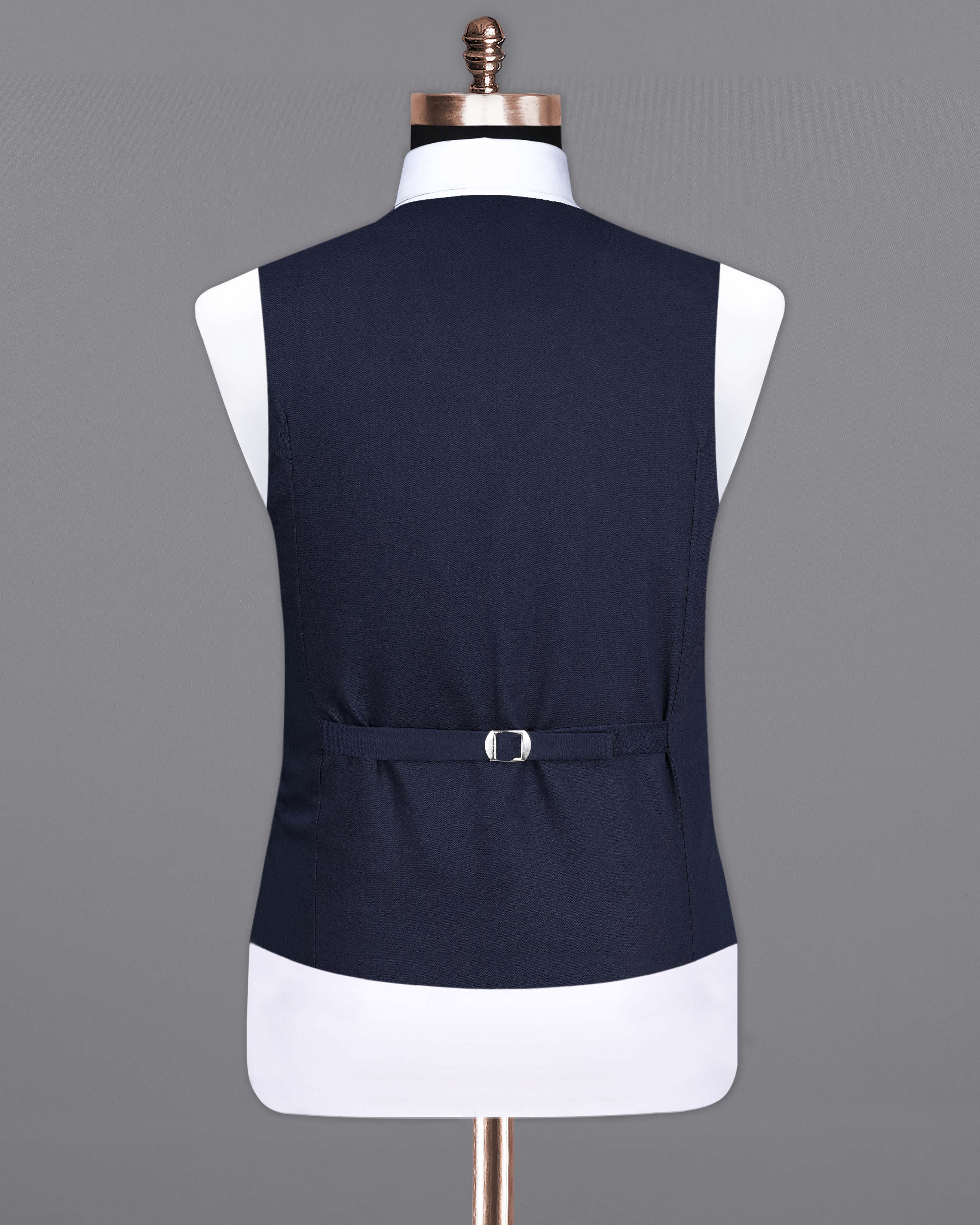 Midnight Blue Textured Waistcoat V2084-36, V2084-38, V2084-40, V2084-42, V2084-44, V2084-46, V2084-48, V2084-50, V2084-52, V2084-54, V2084-56, V2084-58, V2084-60