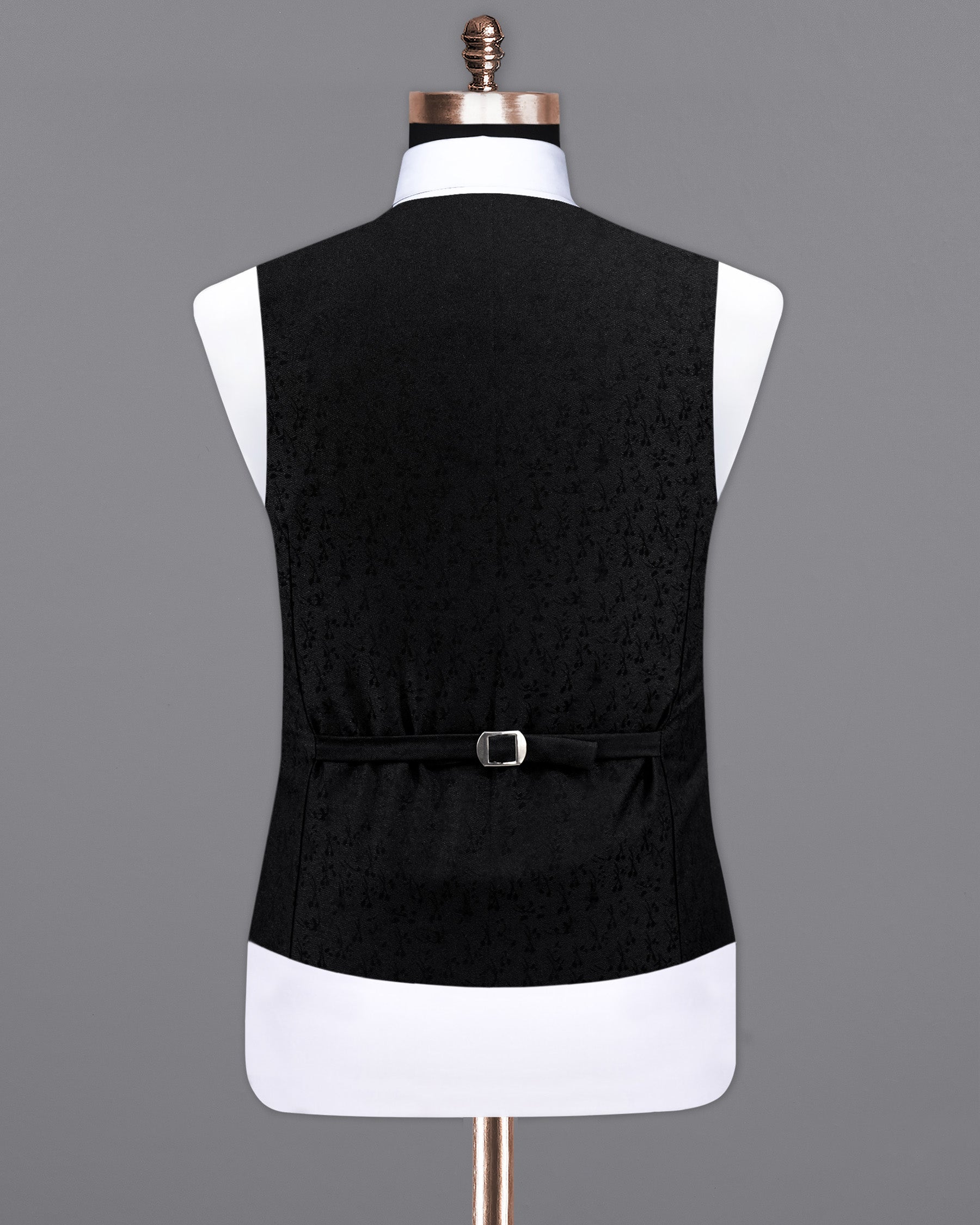 Jade Black Ditzy Textured Waistcoat V2103-36, V2103-38, V2103-40, V2103-42, V2103-44, V2103-46, V2103-48, V2103-50, V2103-52, V2103-54, V2103-56, V2103-58, V2103-60