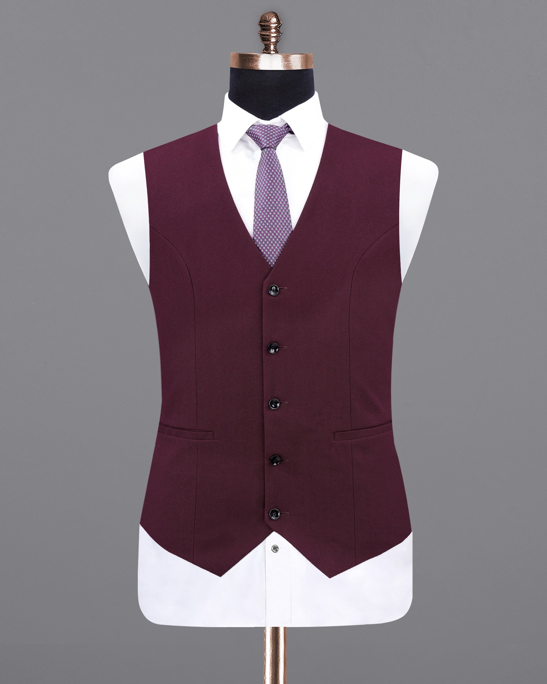 Wine Berry Wool Rich Waistcoat V2130-36, V2130-38, V2130-40, V2130-42, V2130-44, V2130-46, V2130-48, V2130-50, V2130-52, V2130-54, V2130-56, V2130-58, V2130-60