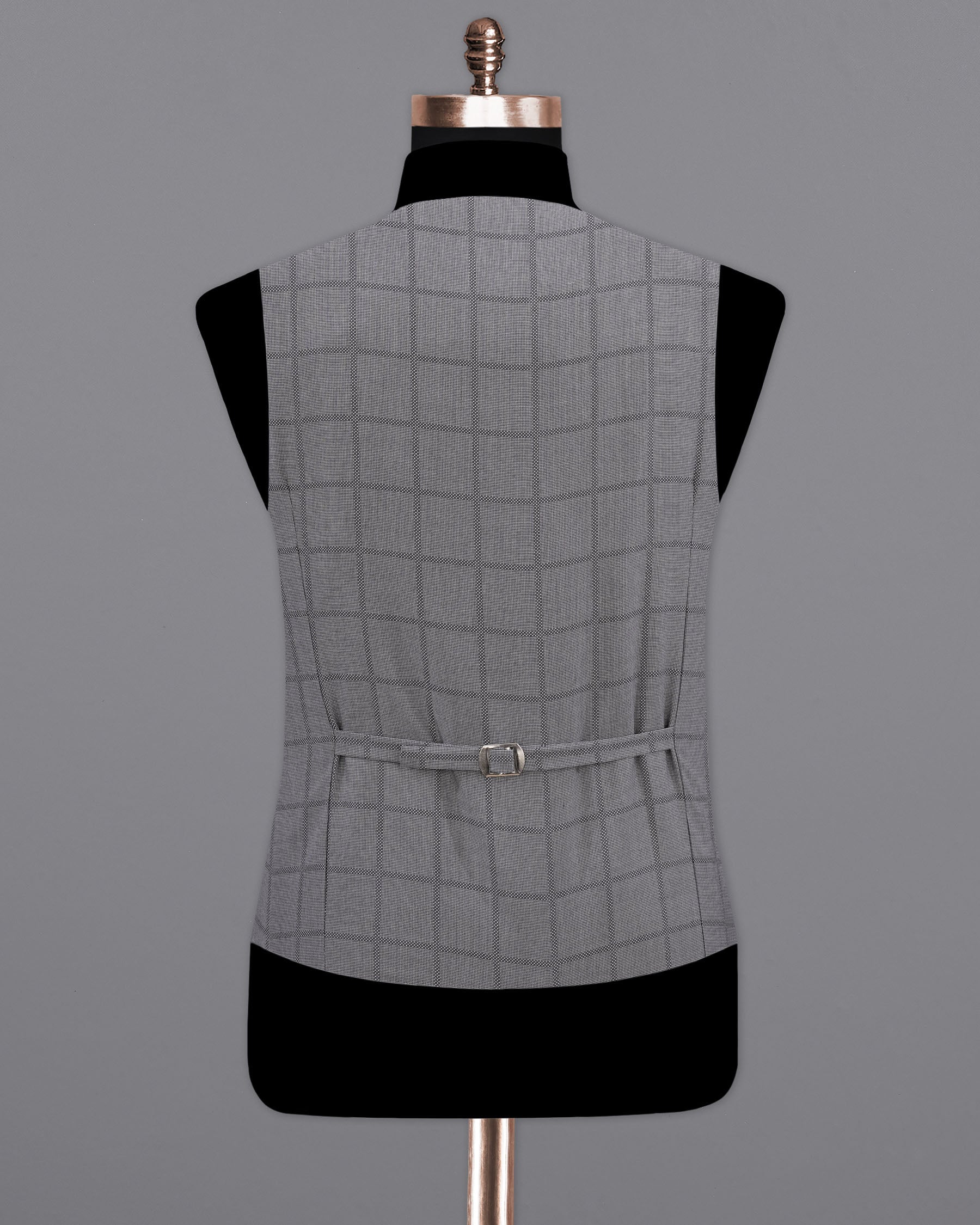 Topaz Silver Checked Waistcoat V2135-36, V2135-38, V2135-40, V2135-42, V2135-44, V2135-46, V2135-48, V2135-50, V2135-52, V2135-54, V2135-56, V2135-58, V2135-60