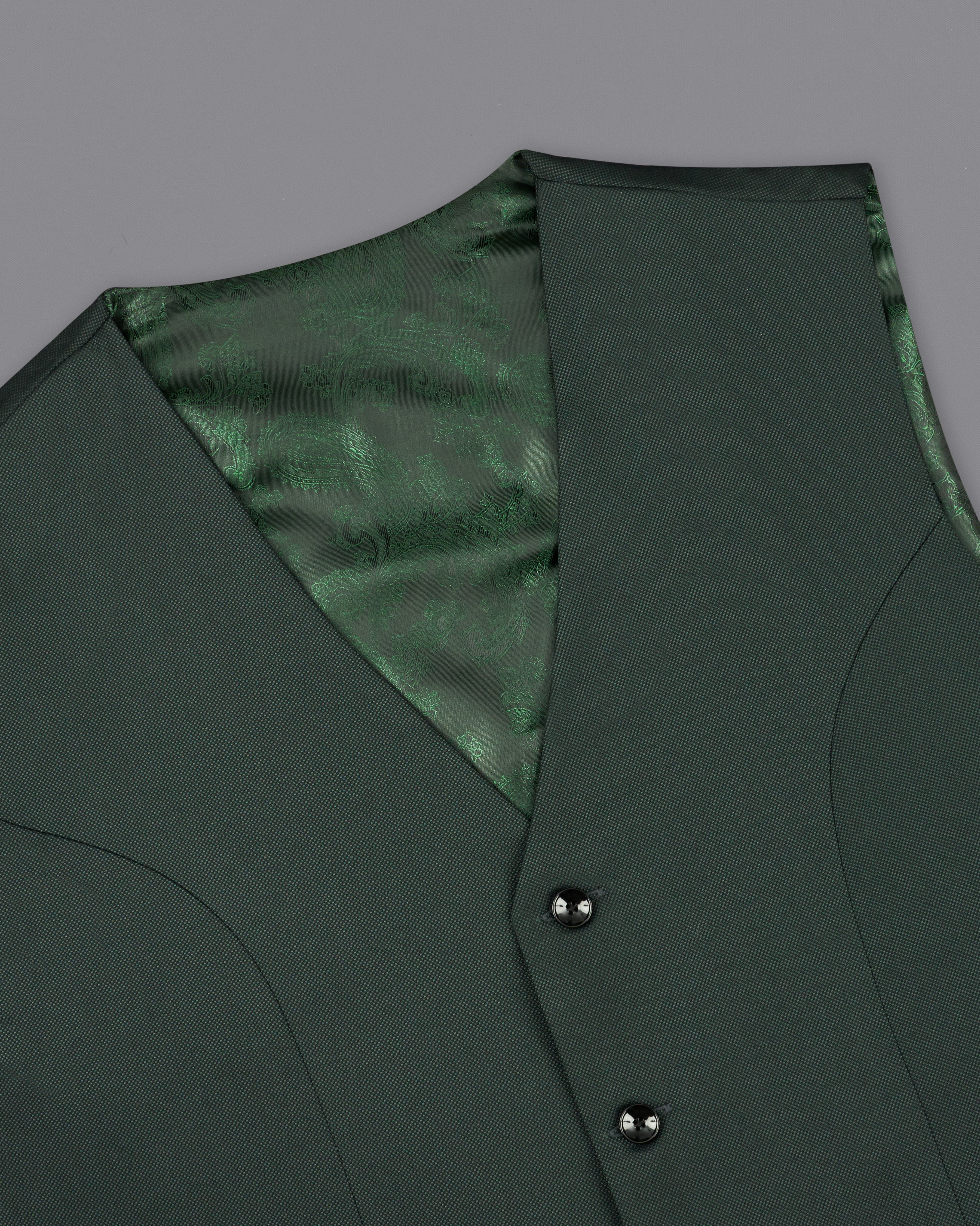 Heavy Metal Dark Green Waistcoat V2278-36, V2278-38, V2278-40, V2278-42, V2278-44, V2278-46, V2278-48, V2278-50, V2278-52, V2278-54, V2278-56, V2278-58, V2278-60