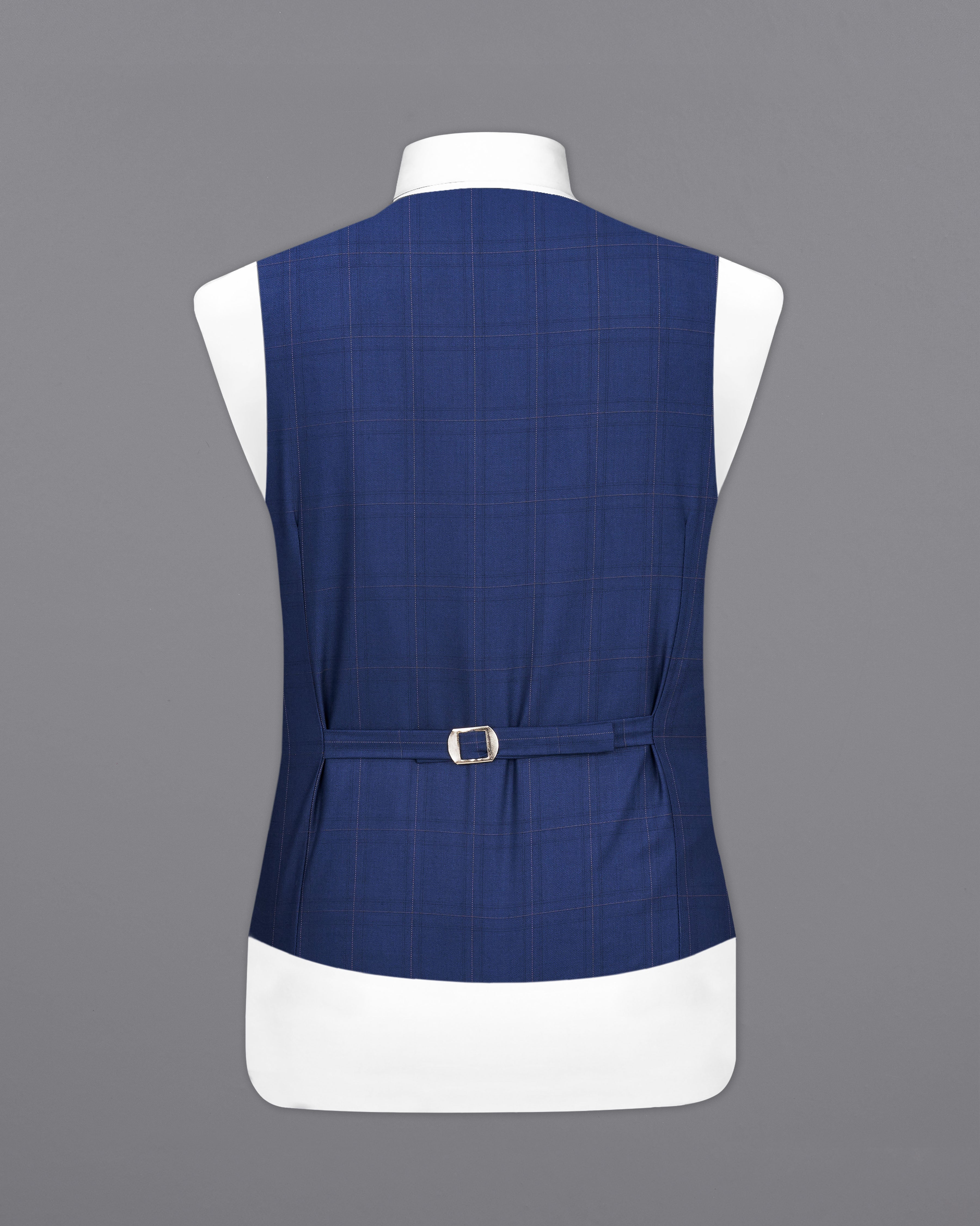 Pickled Blue Windowpane and White Waistcoat V2369-36, V2369-38, V2369-40, V2369-42, V2369-44, V2369-46, V2369-48, V2369-50, V2369-52, V2369-54, V2369-56, V2369-58, V2369-60