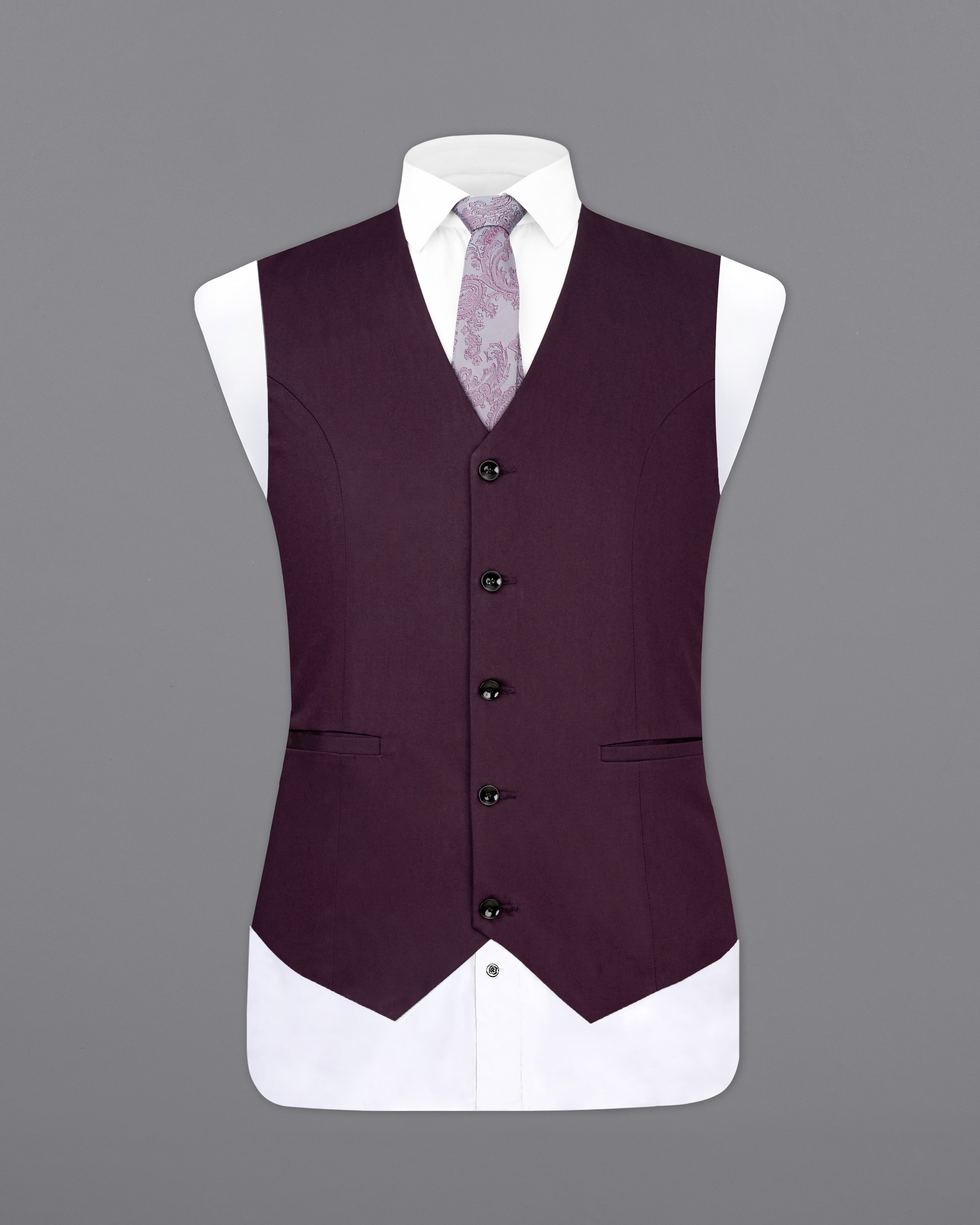 Eclipse Maroon Premium Cotton Waistcoat V2491-36, V2491-38, V2491-40, V2491-42, V2491-44, V2491-46, V2491-48, V2491-50, V2491-52, V2491-54, V2491-56, V2491-58, V2491-60