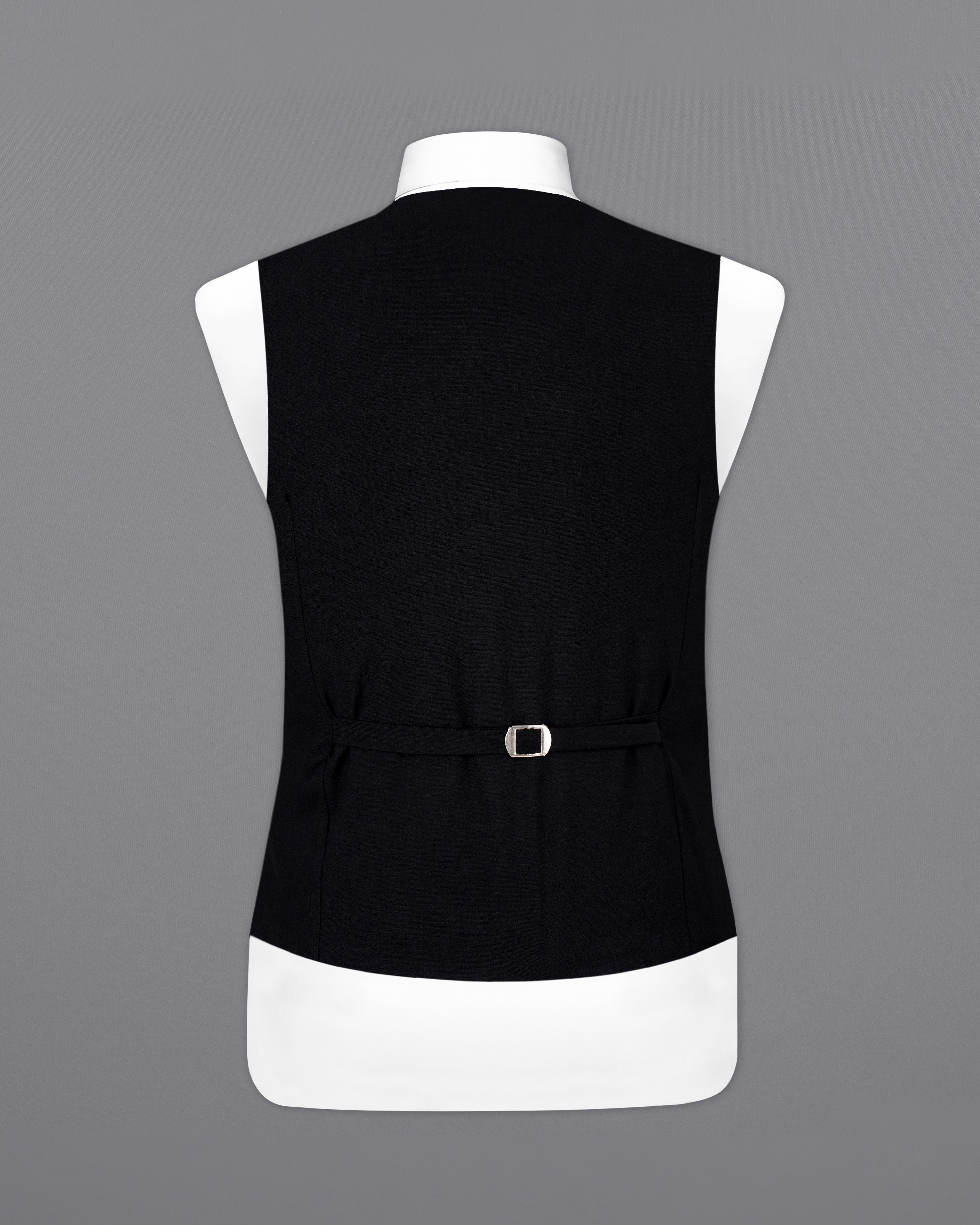 Korean Black with Gray Designer Waistcoat V2542-36, V2542-38, V2542-40, V2542-42, V2542-44, V2542-46, V2542-48, V2542-50, V2542-54, V2542-54, V2542-56, V2542-58, V2542-60