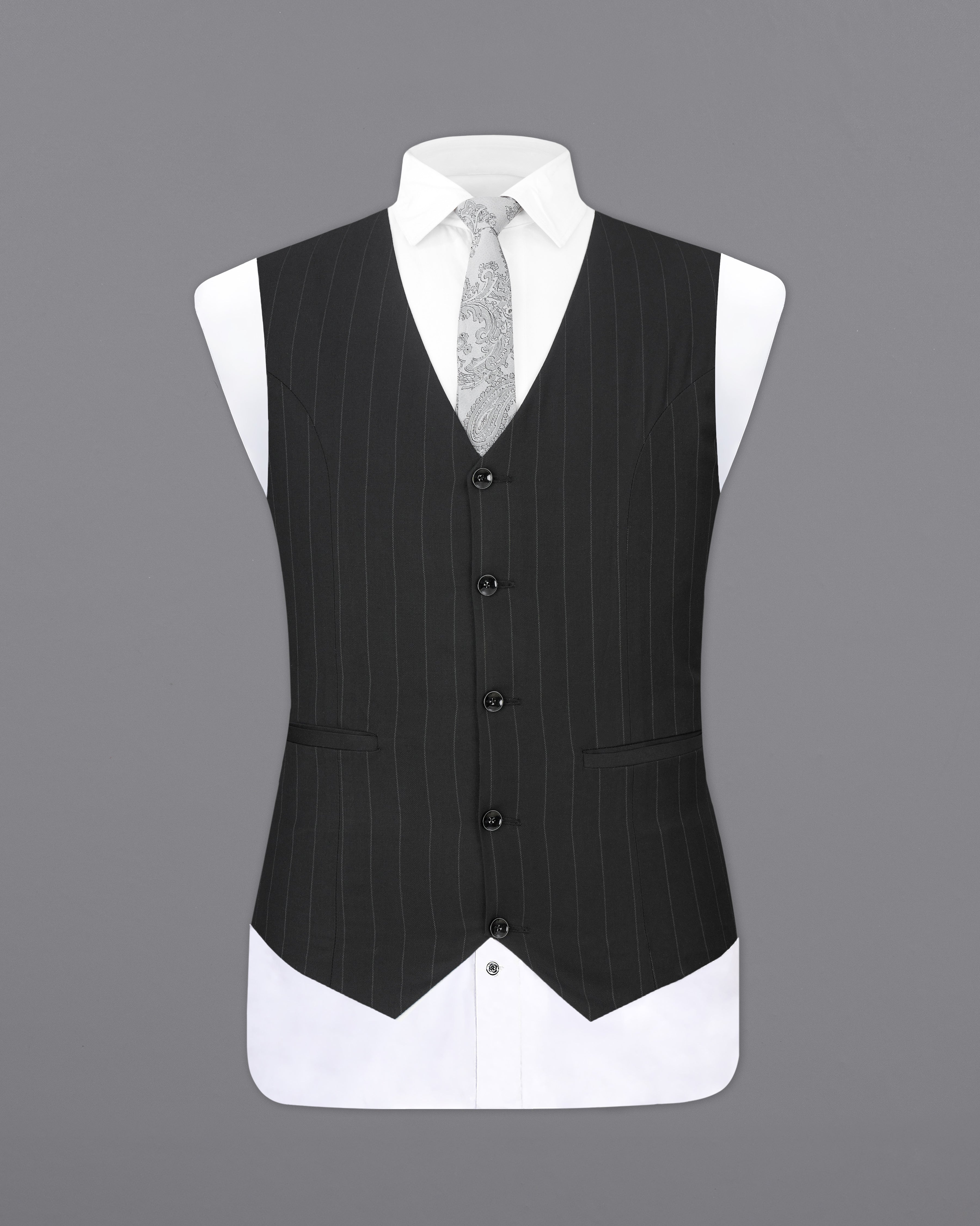 Bright White Designer Waistcoat V2545-36, V2545-38, V2545-40, V2545-42, V2545-44, V2545-46, V2545-48, V2545-50, V2545-54, V2545-54, V2545-56, V2545-58, V2545-60