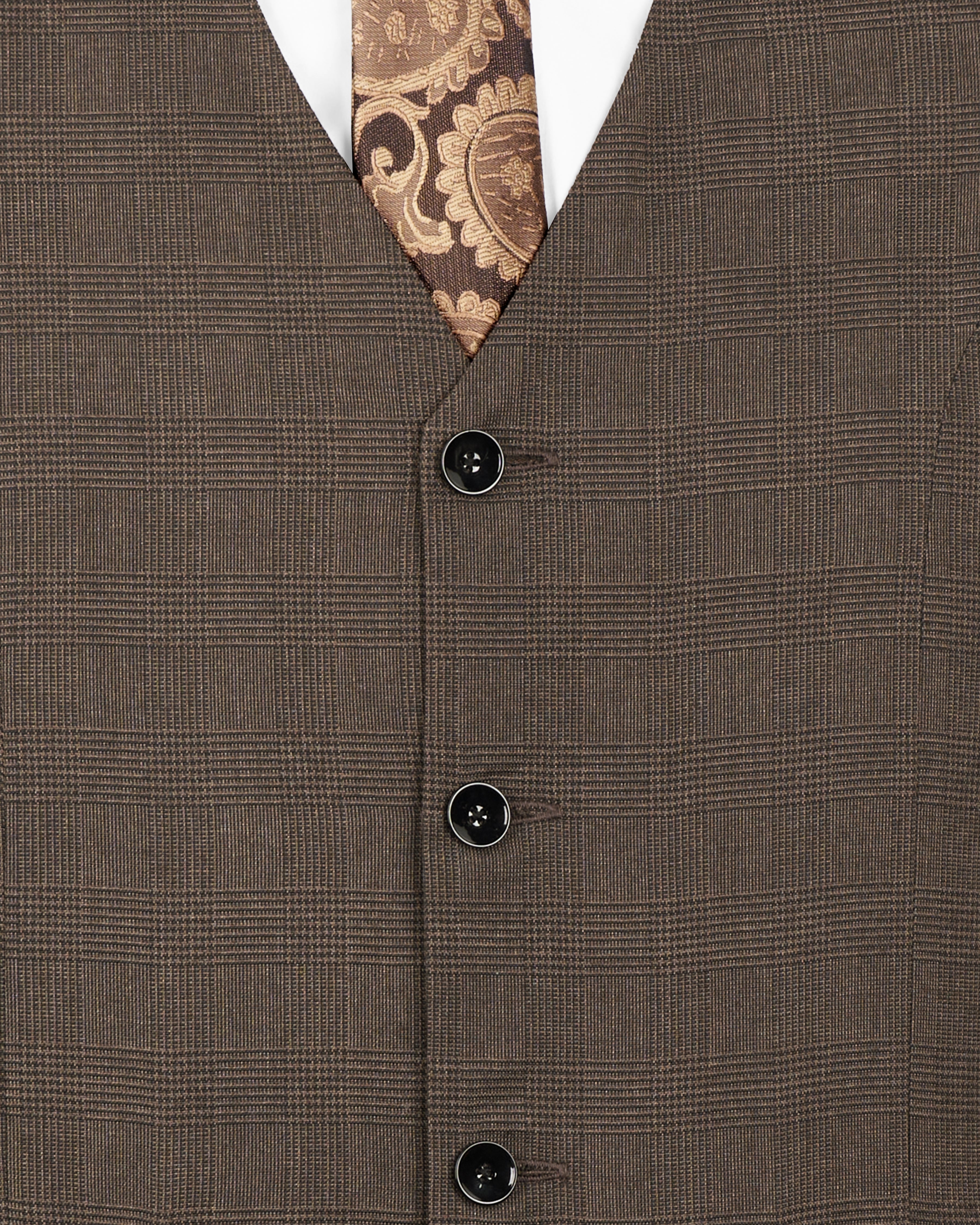 Taupe Coffee Brown Waistcoat V2703-36, V2703-38, V2703-40, V2703-42, V2703-44, V2703-46, V2703-48, V2703-50, V2703-52, V2703-54, V2703-56, V2703-58, V2703-60