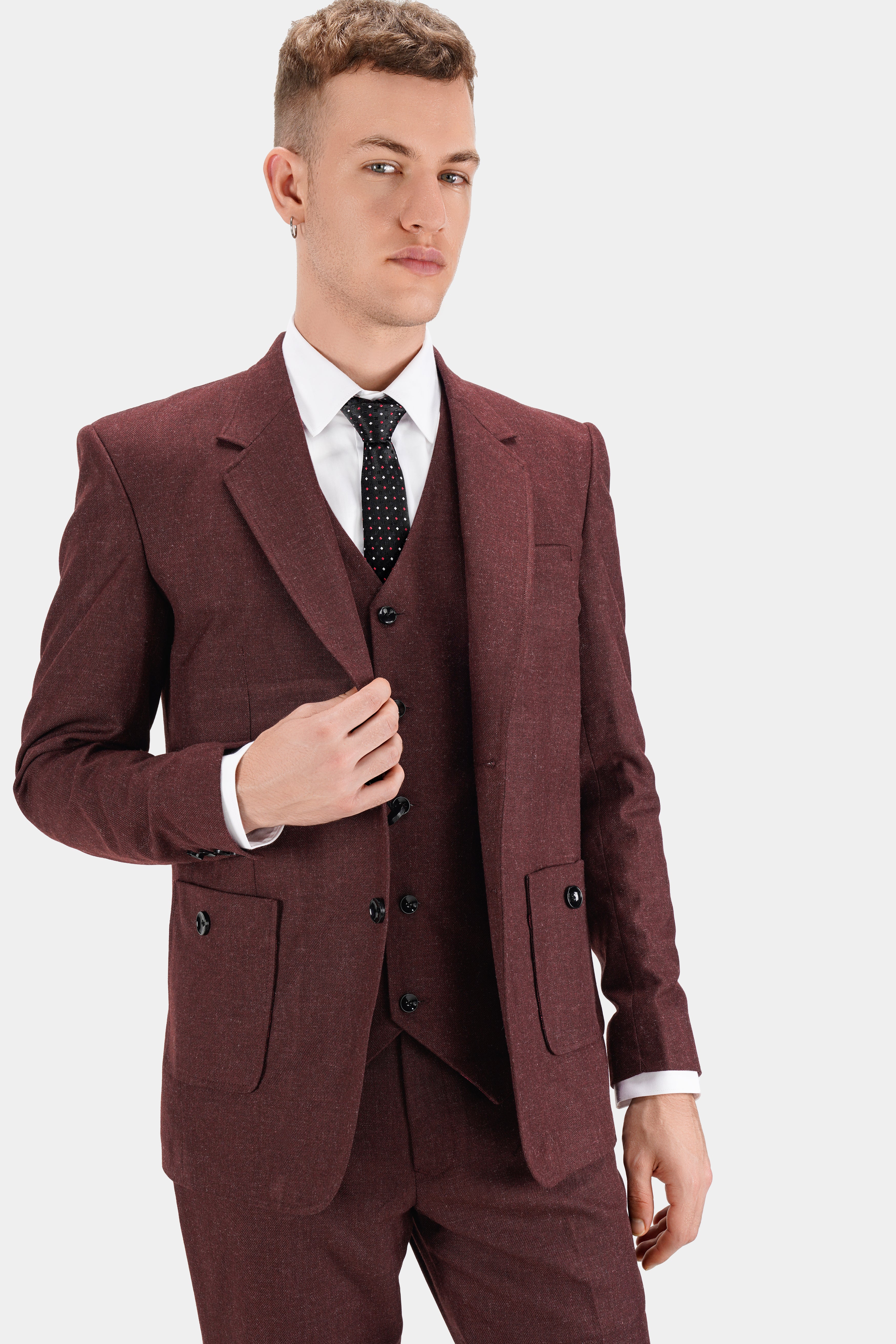 Noir Brown Tweed Waistcoat V2732-36, V2732-38, V2732-40, V2732-42, V2732-44, V2732-46, V2732-48, V2732-50, V2732-52, V2732-54, V2732-56, V2732-58, V2732-60