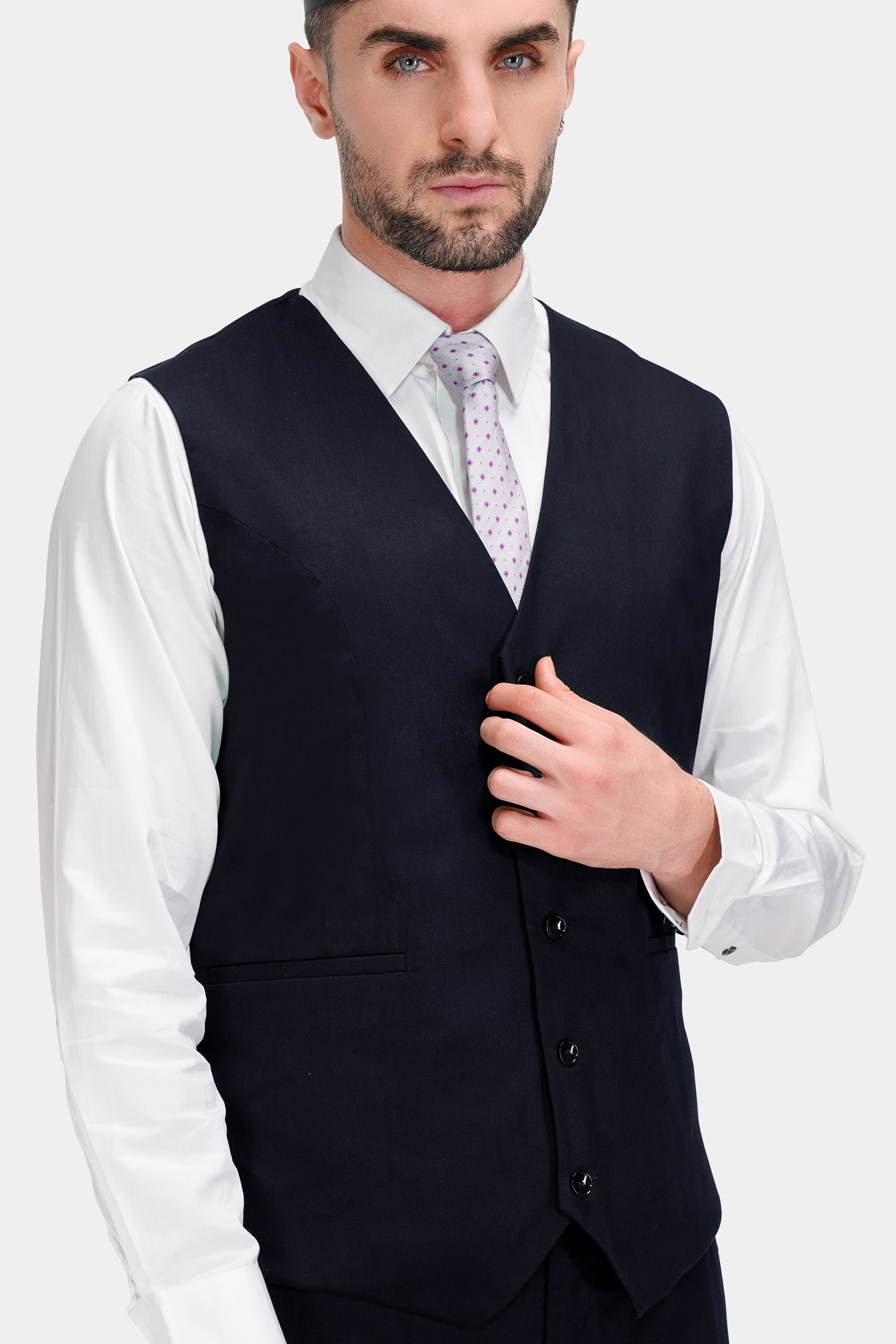 Mirage Blue Premium Cotton Waistcoat